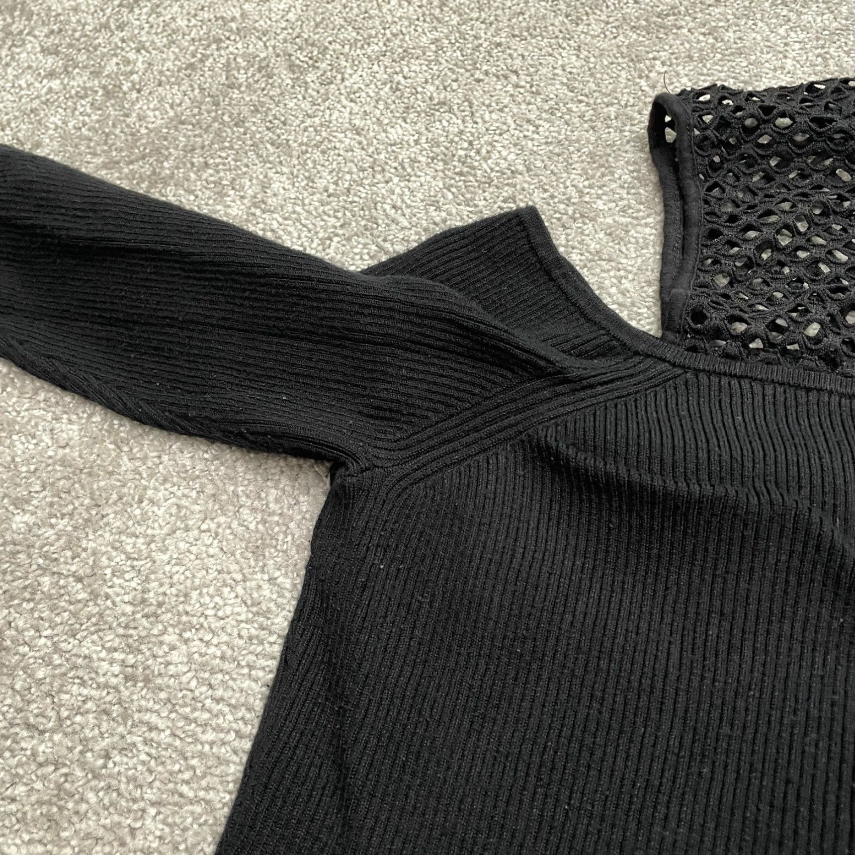Vintage Lane Bryant Women's Sweater 18/20 Black Plus Size Knit Cold Shoulder Pullover Long Sleeve Solid Size XXL / US 16-18 / IT 52-54 - 5 Thumbnail