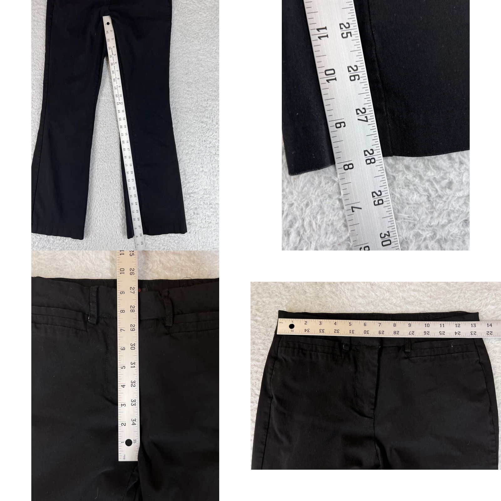 Vintage Sapphire Red Brand Womens Pants Chino Flared Cotton Blend Mid Rise Casual 9 Black Size 30" / US 8 / IT 44 - 8 Thumbnail