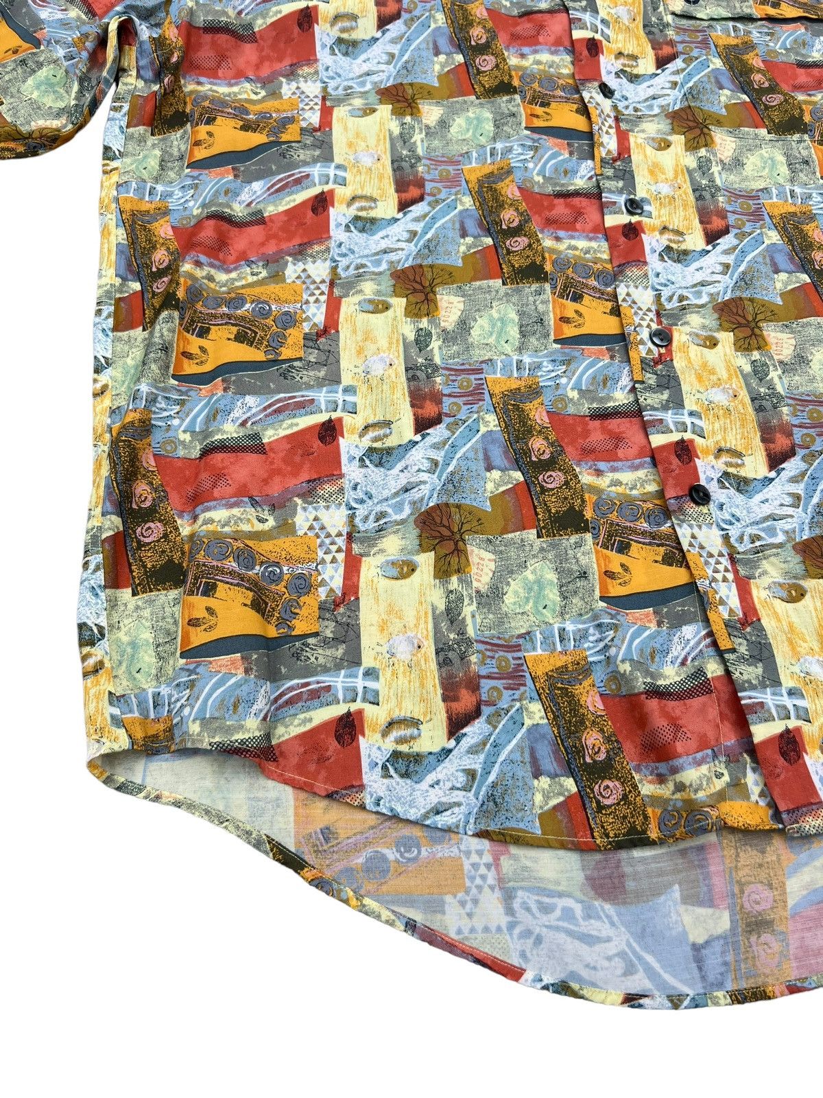 Charles Jourdan Vintage Charles Jourdan Monsieur Novelty Abstract Art Shirt Size US L / EU 52-54 / 3 - 11 Thumbnail