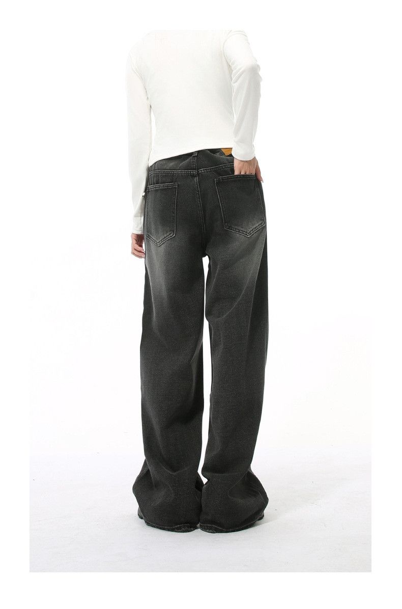 Japanese Brand × Jean American style washed distressed wide-leg straight-leg jeans Size US 34 / EU 50 - 5 Thumbnail