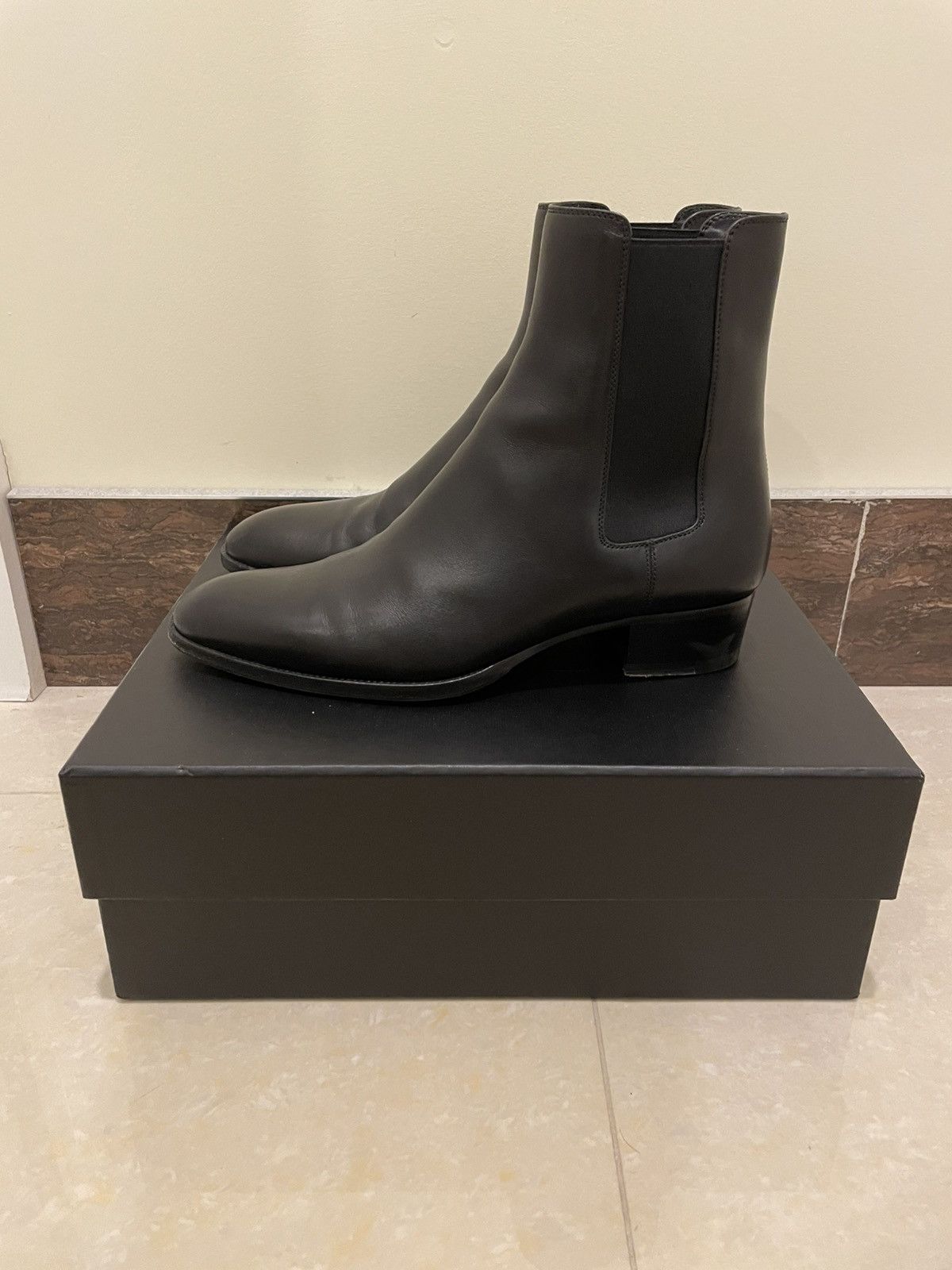 Saint Laurent Paris × Yves Saint Laurent YSL Wyatt Chelsea Boots Size US 9.5 / EU 42-43 - 1 Thumbnail