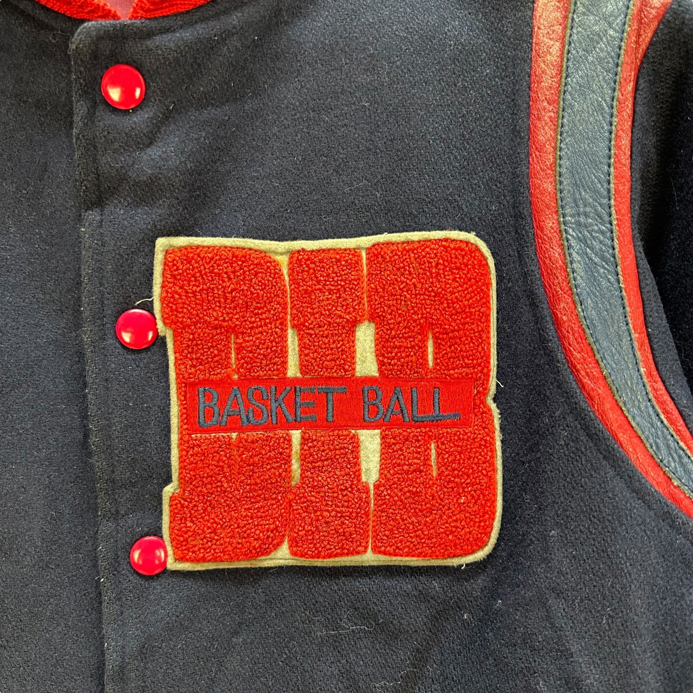 Japanese Brand Village Stone Basket Ball Logo Varsity Jacket #A31-0704 Size US M / EU 48-50 / 2 - 3 Thumbnail