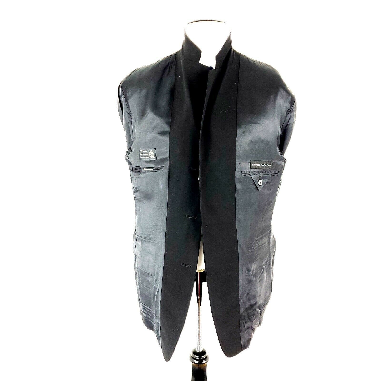 DKNY Dkny Wool 3 Button Blazer 40R Charcoal Gray Size 40R - 11 Thumbnail
