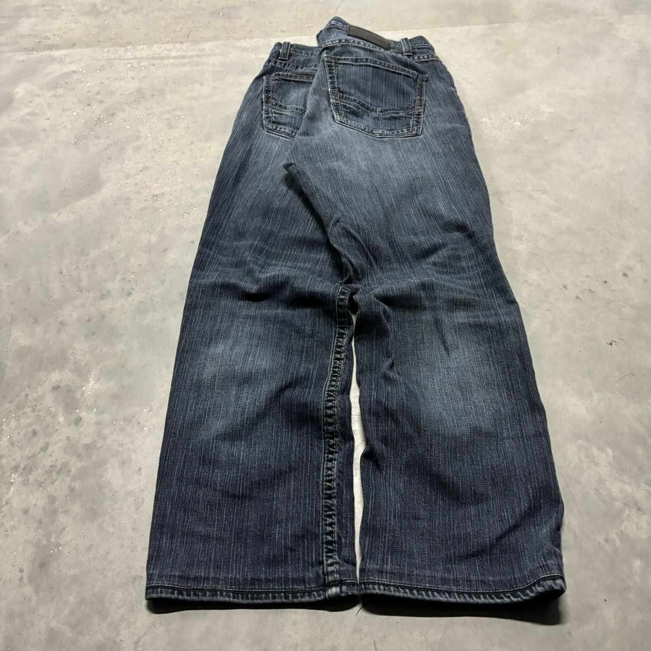 Japanese Brand × Vintage Crazy Vintage Y2K/2000s Grunge Faded Dark Wash Mall Goth Denim Jeans! Size US 32 / EU 48 - 4 Thumbnail