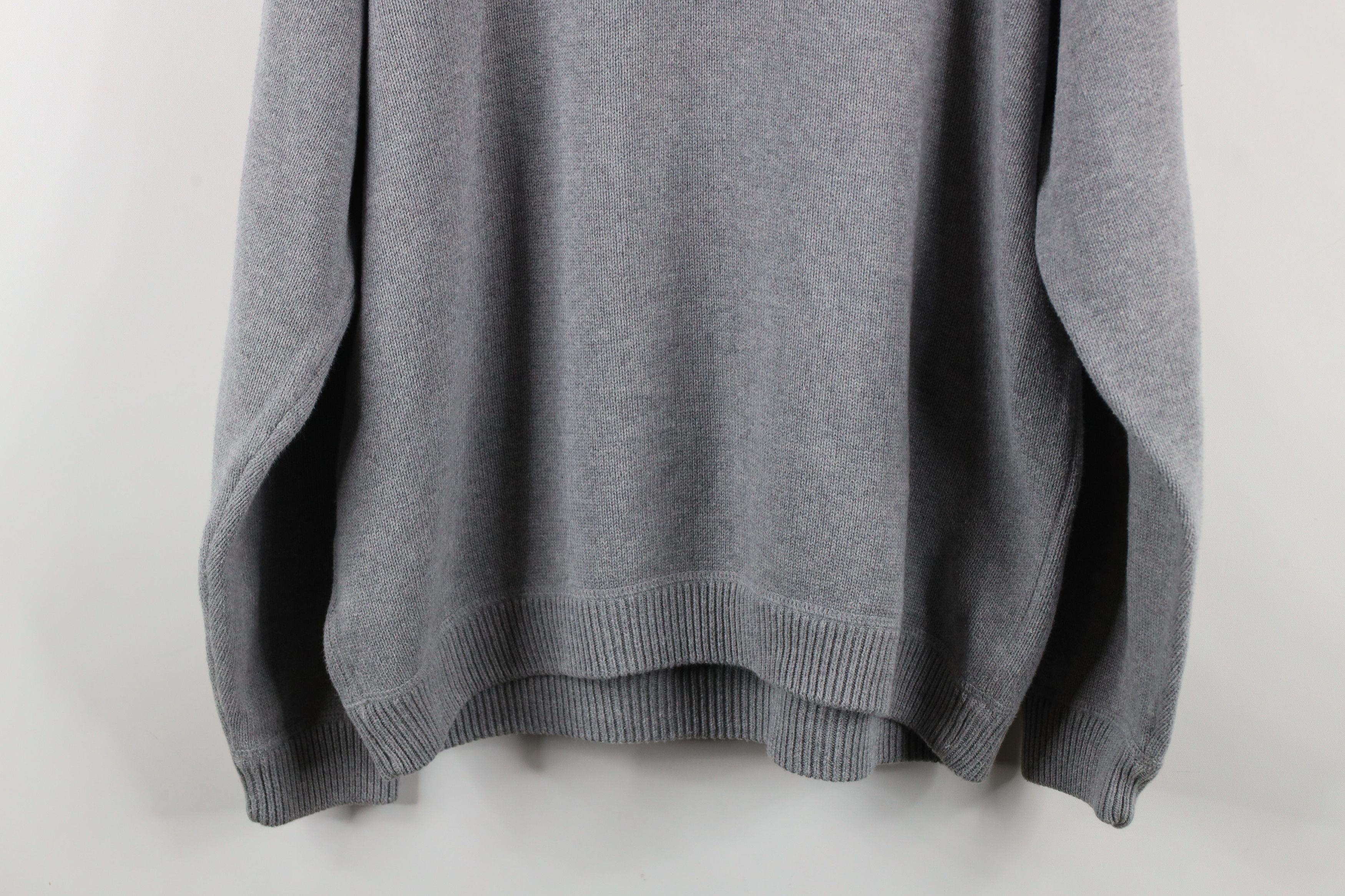 Eddie Bauer × Vintage Vintage 90s Eddie Bauer Heavyweight Cotton Knit Sweater Gray Size US L / EU 52-54 / 3 - 8 Thumbnail