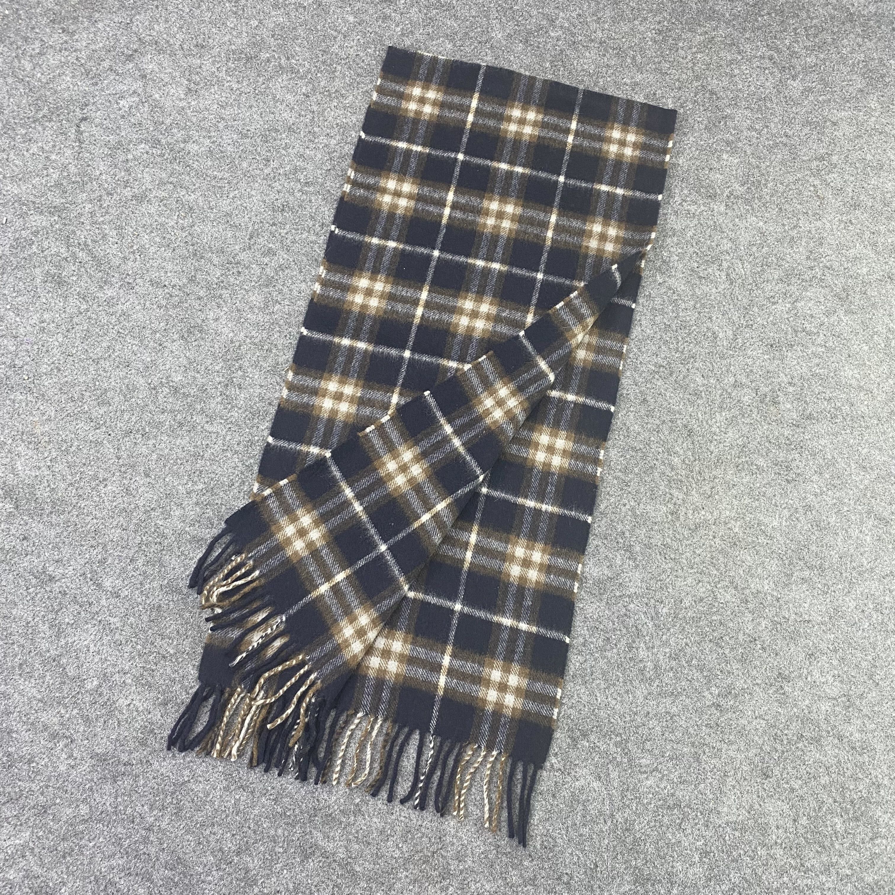 Burberry × Vintage VINTAGE BURBERRY 💯% CASHMERE Scarf/Muffler/Neckwear-T1124 Size ONE SIZE - 3 Thumbnail
