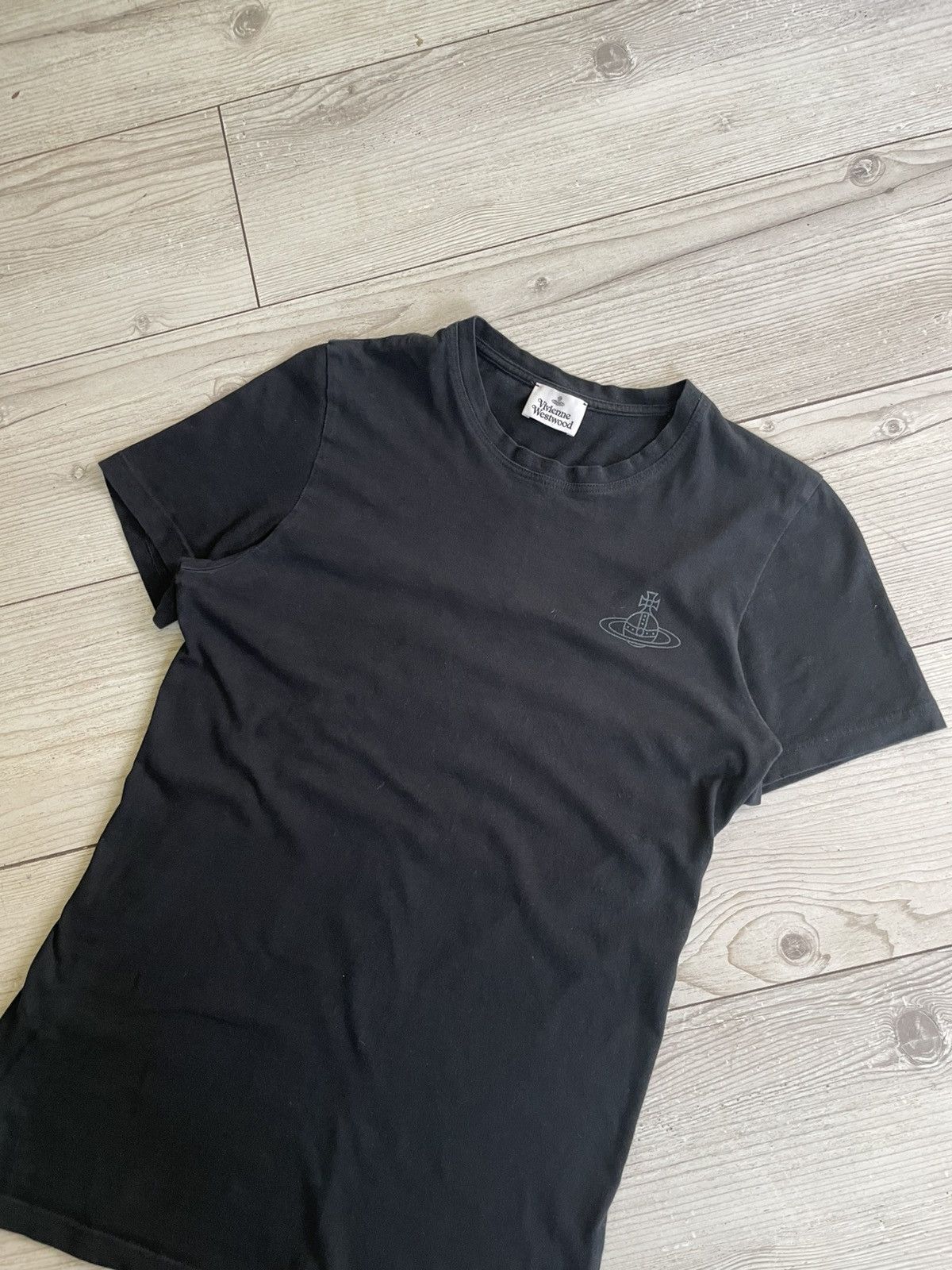 Vintage × Vivienne Westwood Vivienne Westwood T Shirt Faded Black T Shirt Mini Logo Y2k Size US S / EU 44-46 / 1 - 4 Thumbnail