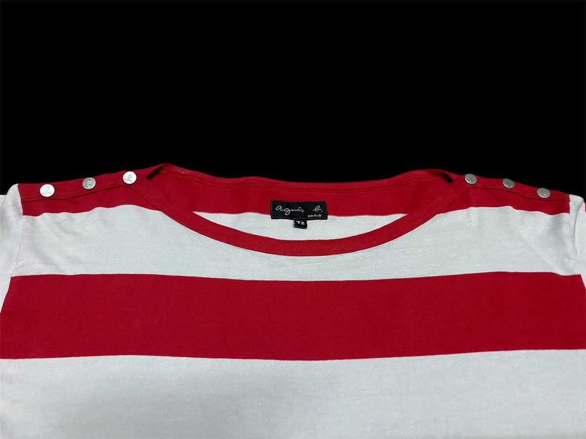 agnes b. Agnes B. Women Classic Stripe Long Sleeve Tee Size S / US 4 / IT 40 - 4 Thumbnail