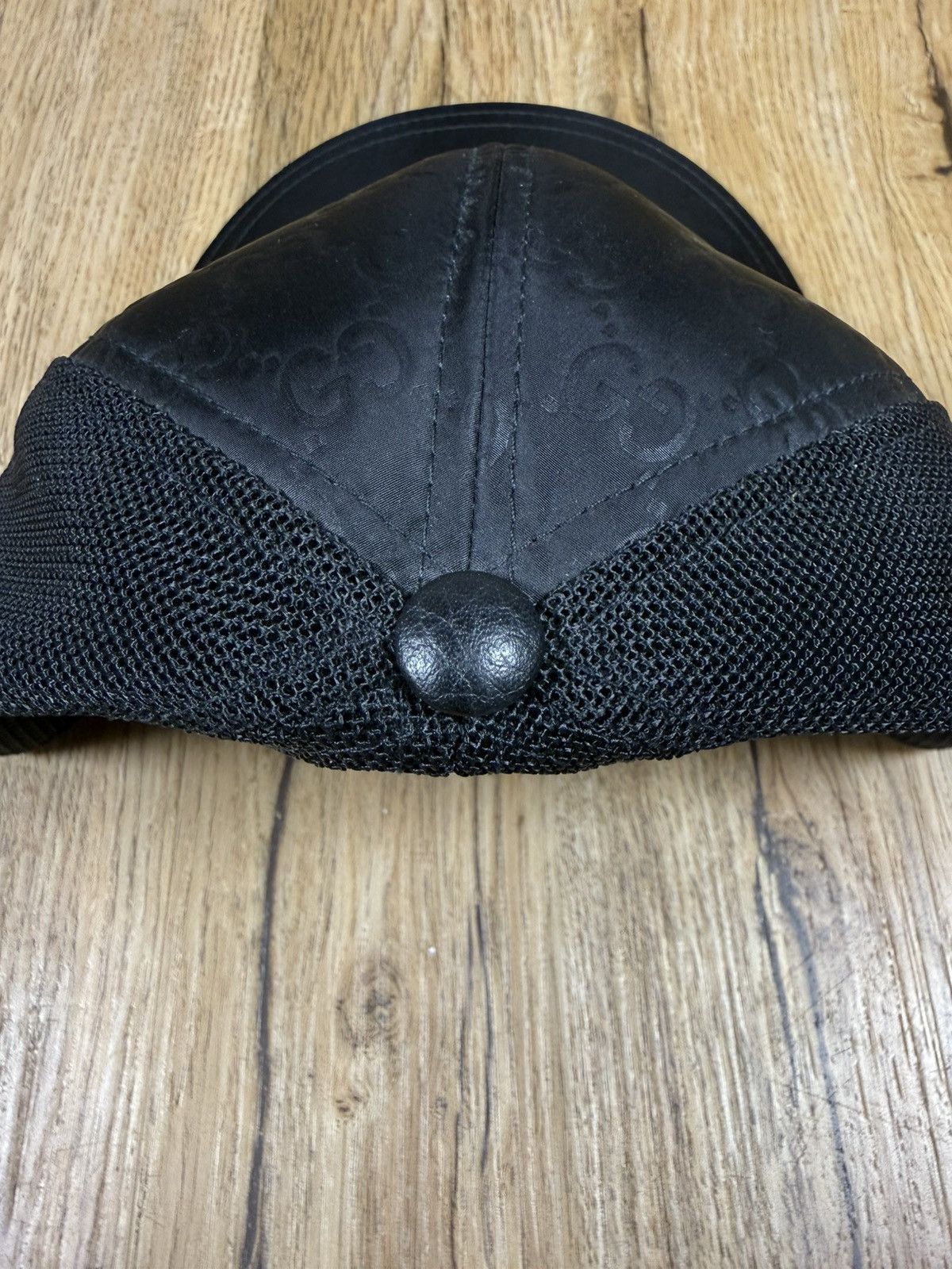 Gucci Gucci GG Supreme Monogram Mesh Trucker Hat – Black Size ONE SIZE - 7 Thumbnail