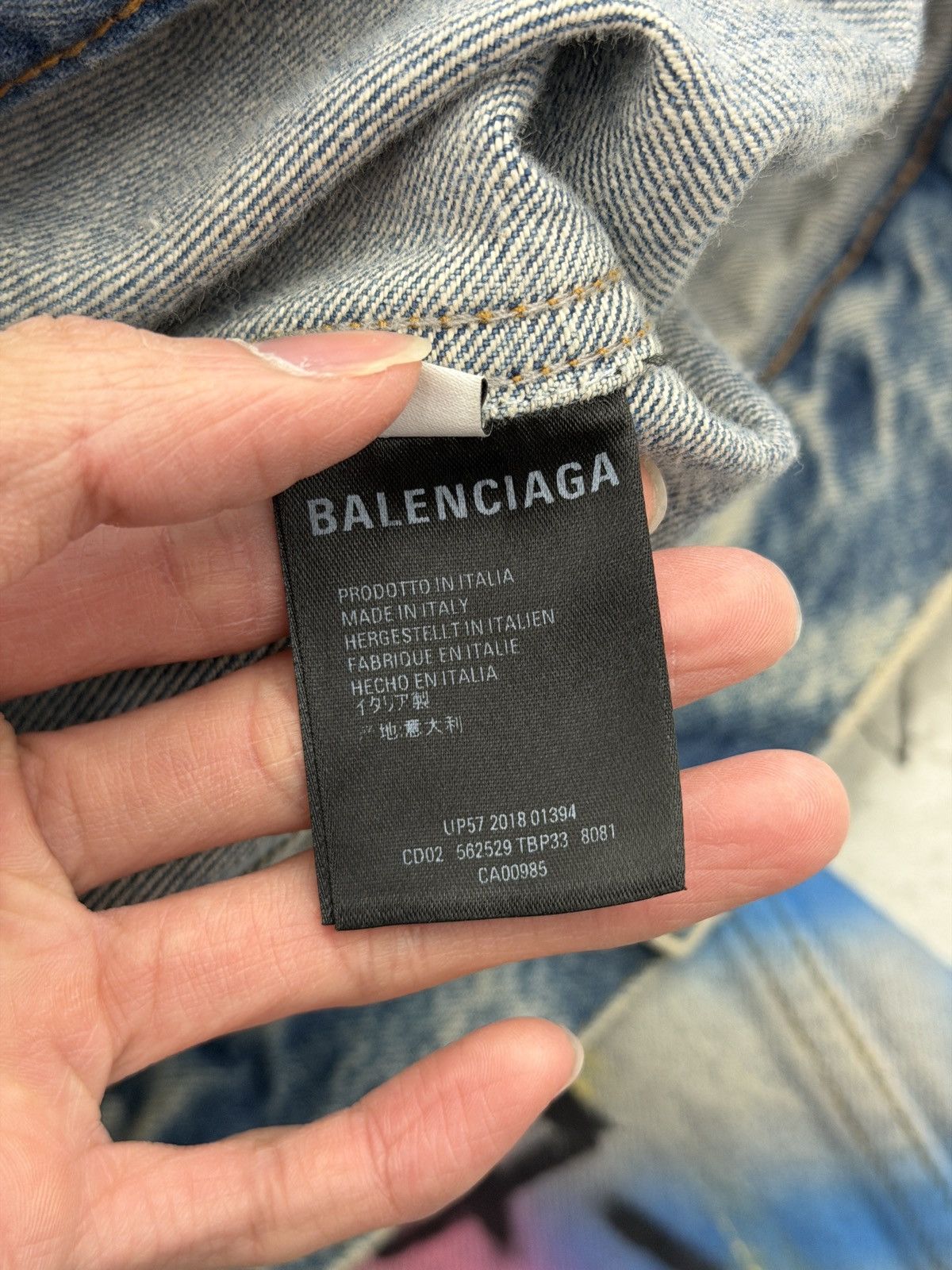Balenciaga SS19 GRAFFITI DENIM JACKET Size US M / EU 48-50 / 2 - 10 Thumbnail