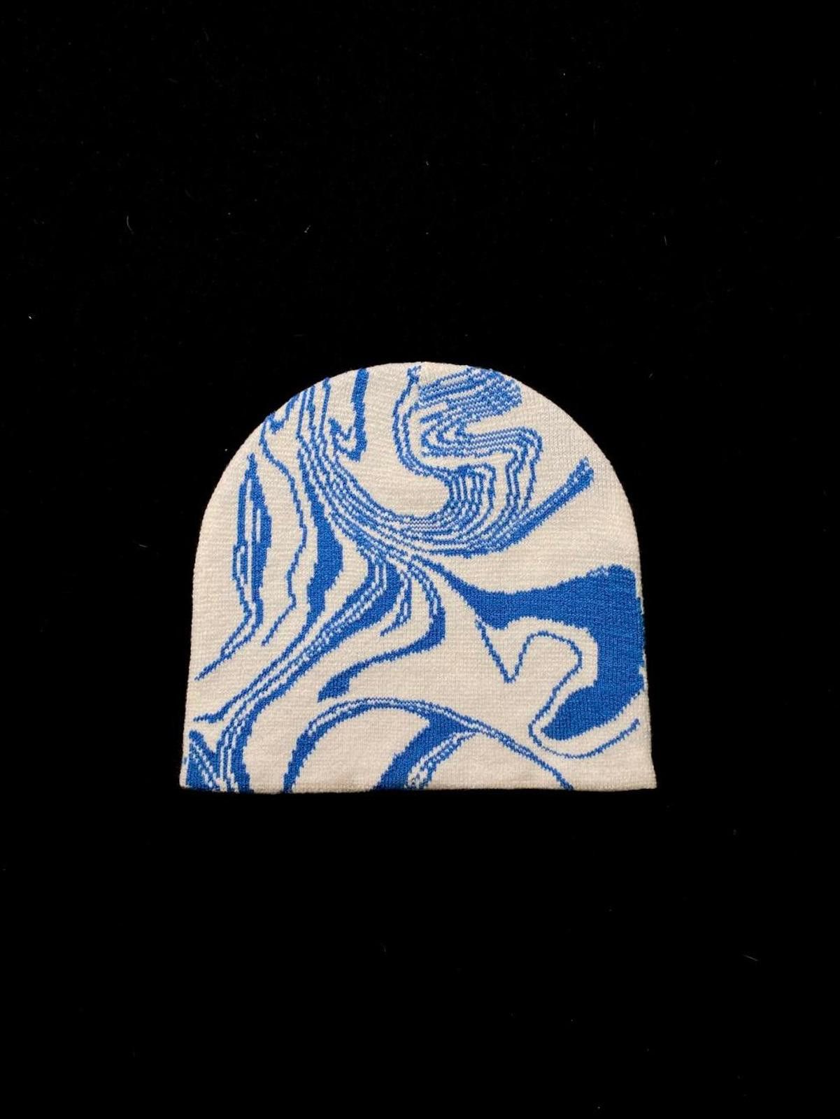 Japanese Brand Rare Planet Heaven Graphic No Cuff Knit Blue Beanie OS Size ONE SIZE - 1 Thumbnail