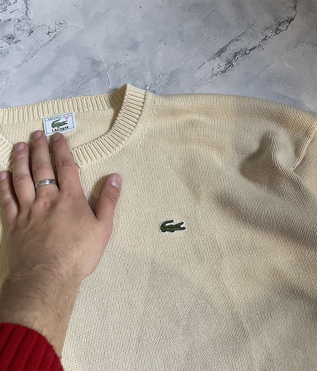 Lacoste Mens Vintage Lacoste Knit Sweater Size US XL / EU 56 / 4 - 1 Thumbnail