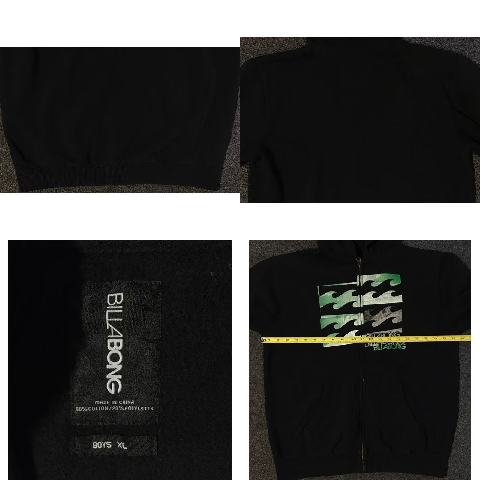 Quiksilver VINTAGE Billabong Faded Zip Hoodie Surf Grunge OP Vaporwave 90s Y2K S Black Mens Shirt Zip Hoodie Short Sleeve? Size US S / EU 44-46 / 1 - 8 Thumbnail