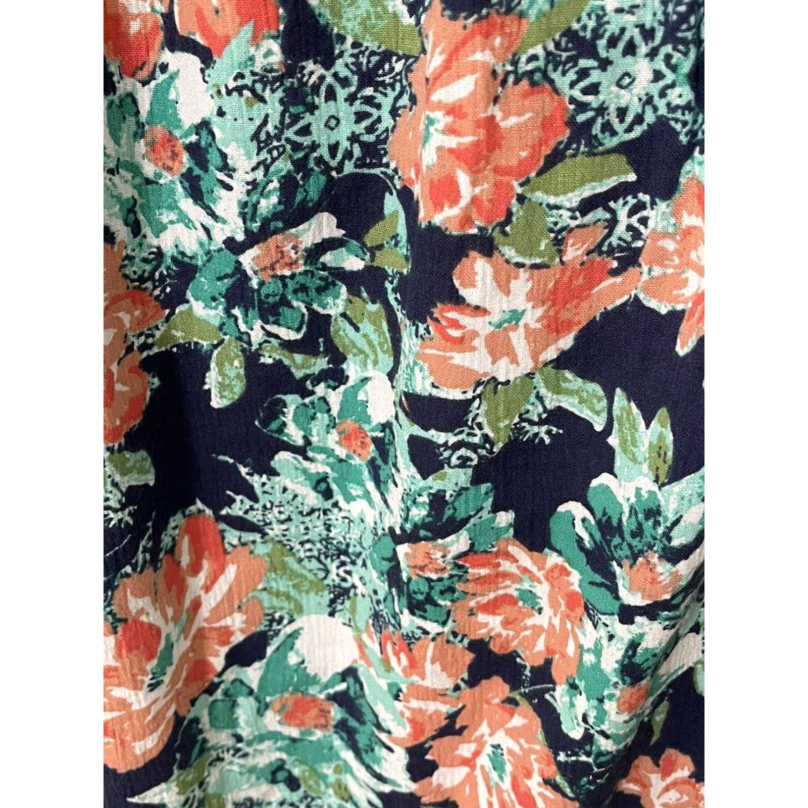 Coldwater Creek Coldwater Creek Floral Poplin Midi Skirt Sz Large Petite Pull On Cottage Size 32" / US 10 / IT 46 - 4 Thumbnail