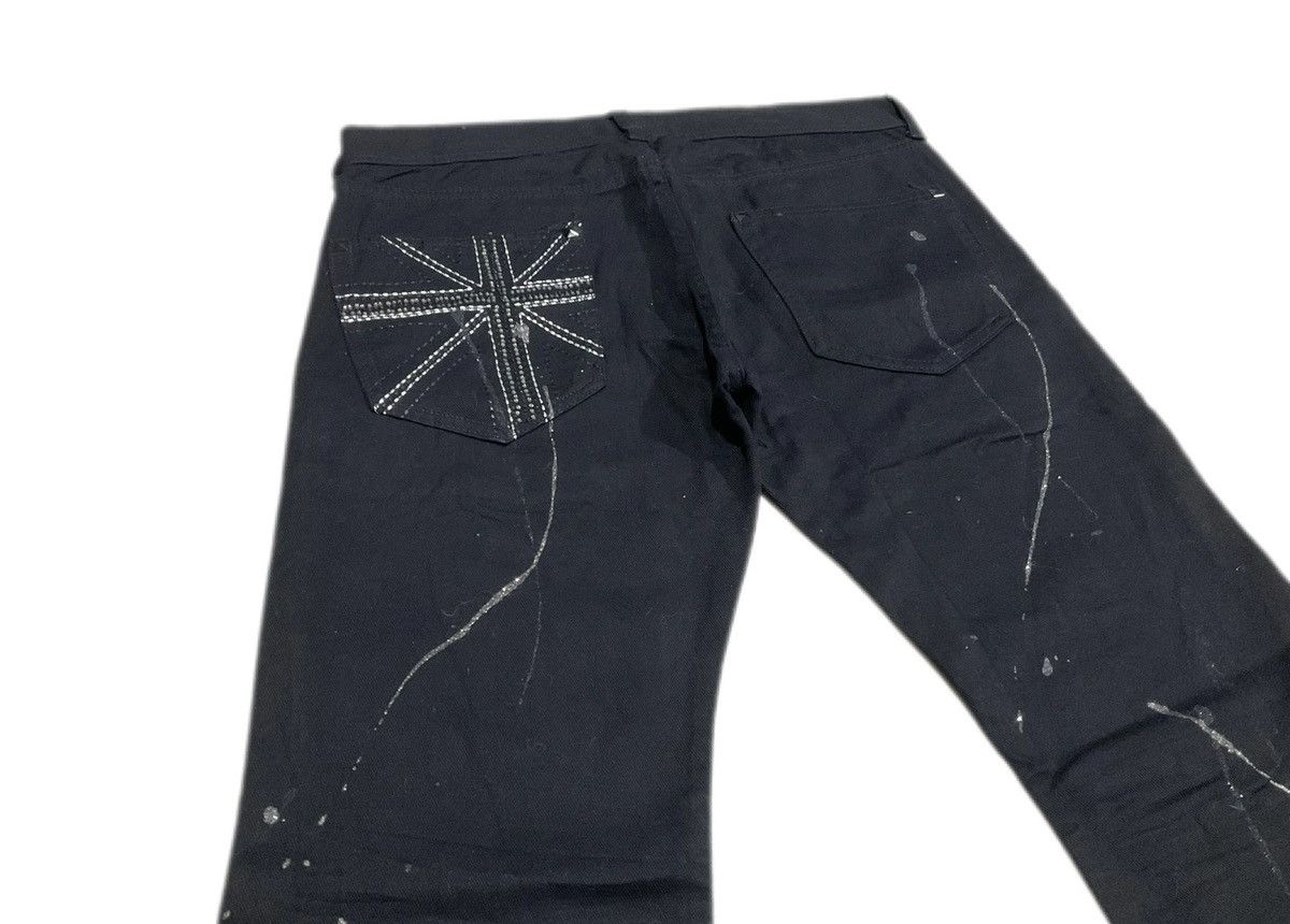Hysteric Glamour × If Six Was Nine × Japanese Brand 🔥Sick Y2K Sorridere Glitter Splash Flared Black Denim Size US 34 / EU 50 - 2 Thumbnail