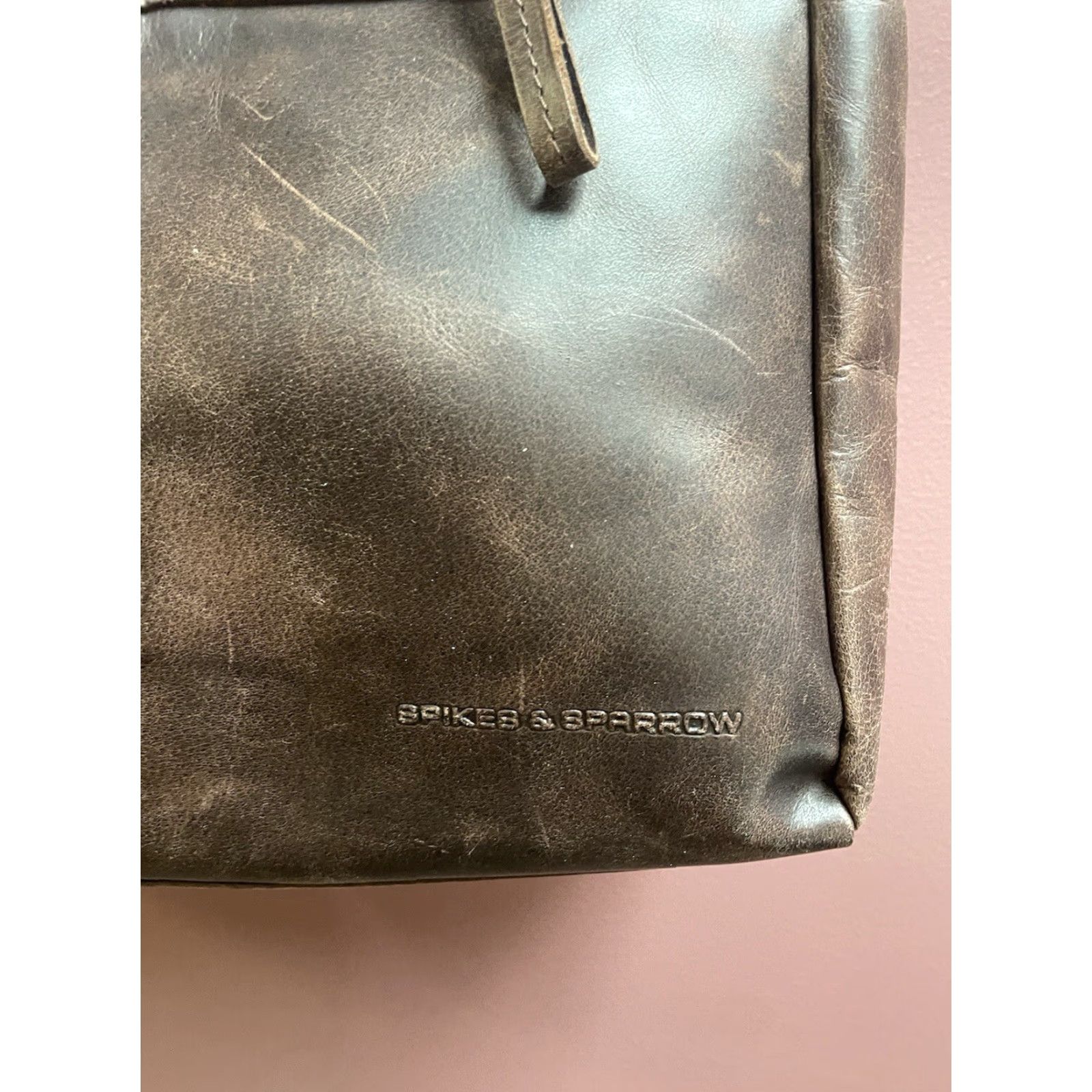 Arrow Spikes & Sparrow Brown Leather Crossbody Handbag Shoulder Bag Women Medium Brown Crossbody Bag Leather Sparrow Spike Pattern Solid Magnetic Zip Size ONE SIZE - 3 Thumbnail