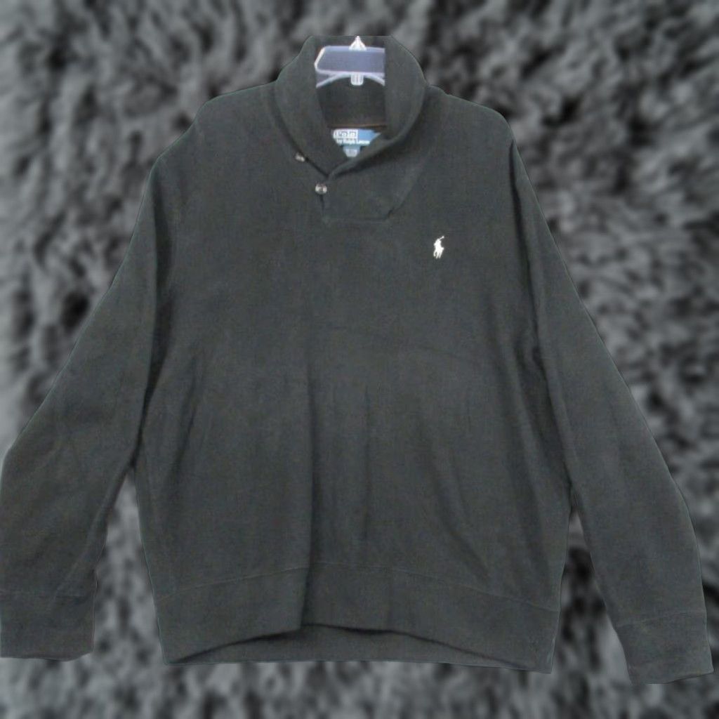 Polo Ralph Lauren VINTAGE Polo Ralph Lauren Sweater Cowl Neck Men's XL Black Estate Rib Size US XL / EU 56 / 4 - 1 Thumbnail
