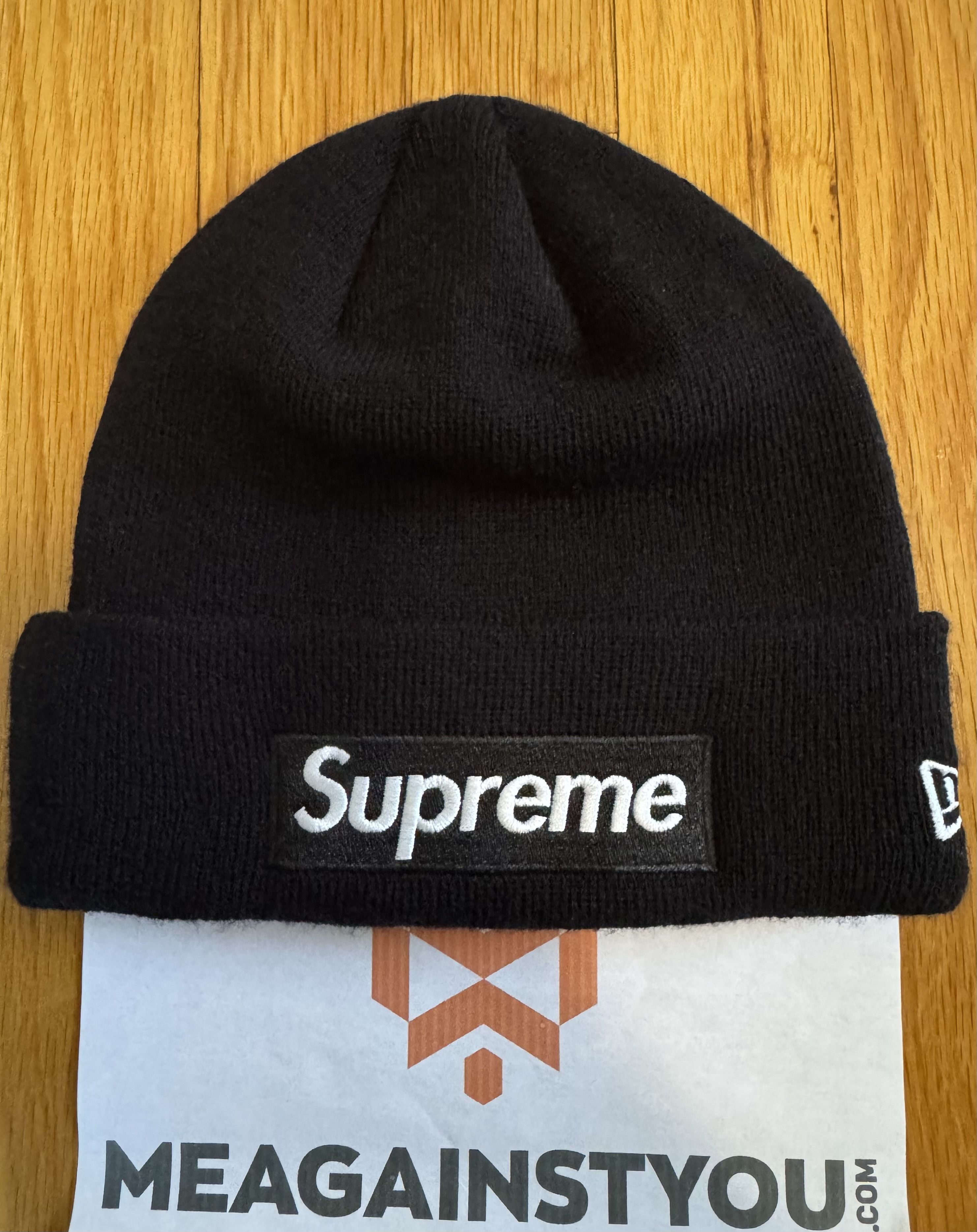Supreme SUPREME NEW ERA TRIBAL S LOGO BEANIE BLACK BRAND NEW FW25