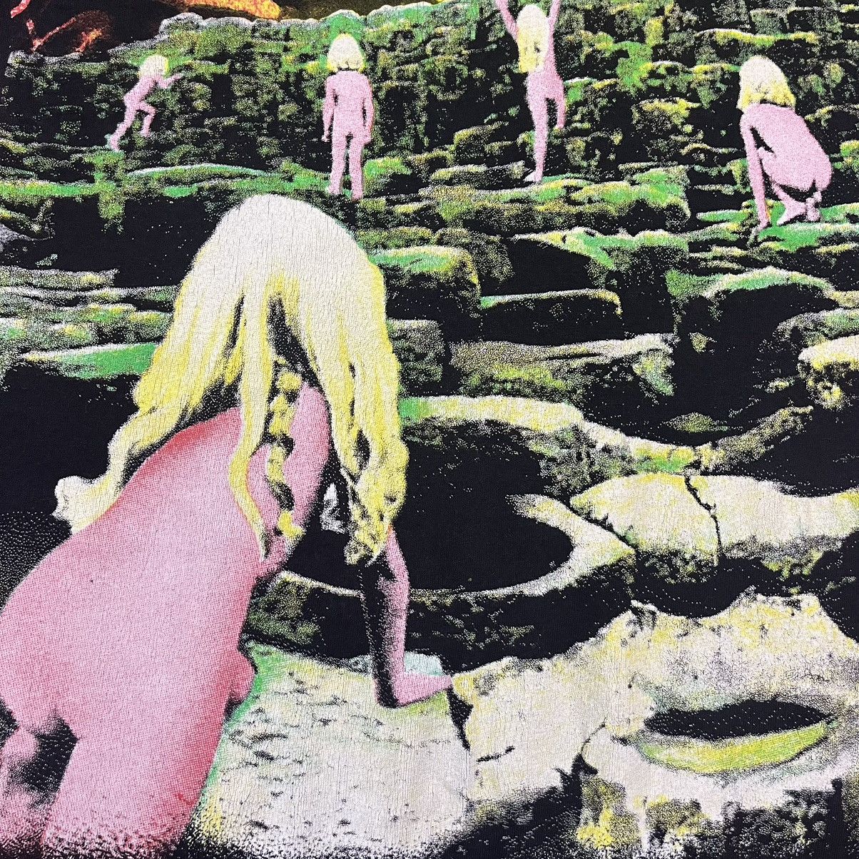 Band Tees × Led Zeppelin × Vintage Vintage 1992 Led Zeppelin Houses of the Holy All Over Print Size US L / EU 52-54 / 3 - 7 Thumbnail