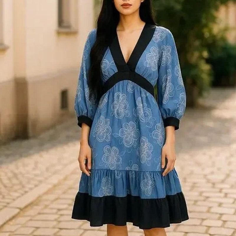 anthropologie blue gingham dress Mare Mare Gingham Square-neck Mini Dress