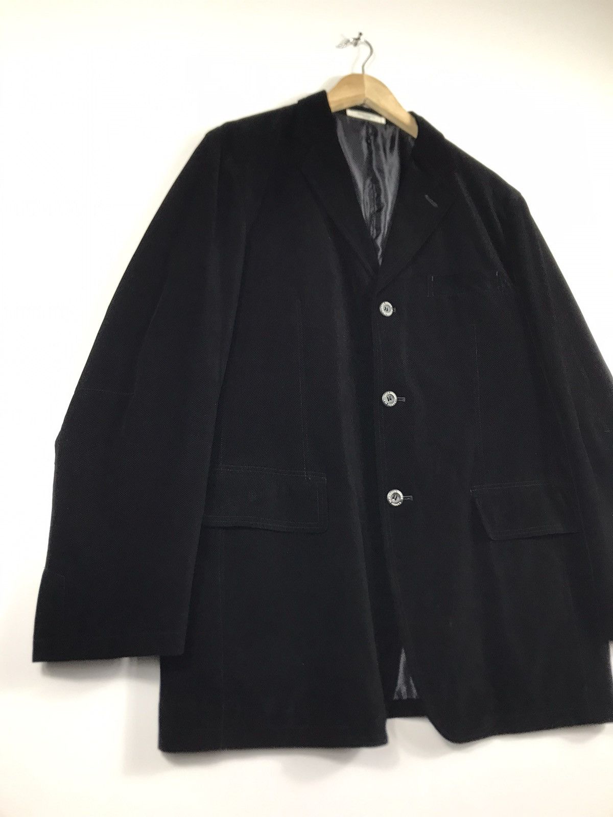 Japanese Brand × Kansai Yamamoto × Vintage ⚡️Vintage Kansai Yamamoto Homme Velvet Button Coat Jacket Size US L / EU 52-54 / 3 - 2 Thumbnail