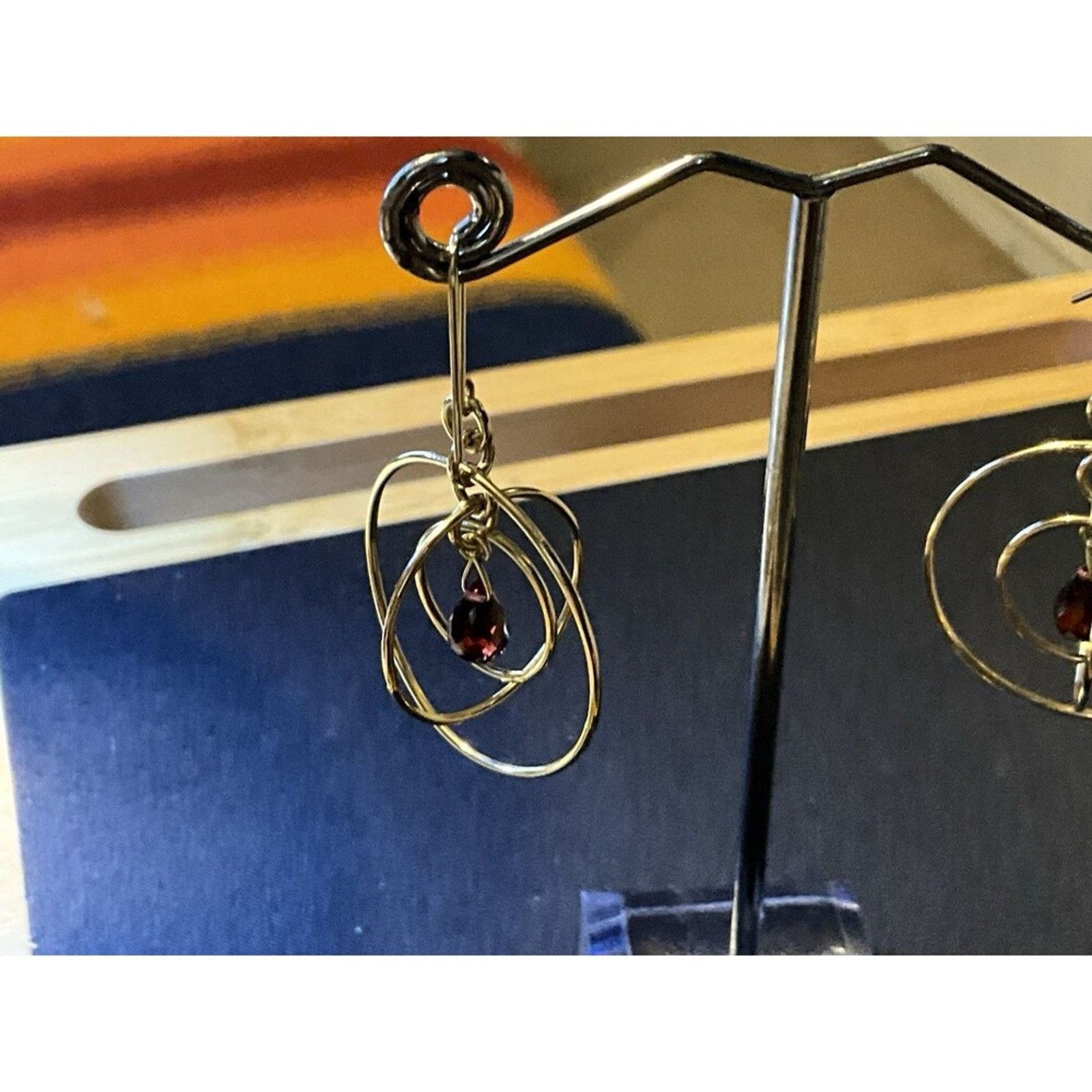 Other 925 Silver Milor Vermeil Graduated Garnet Bead Earrings Size ONE SIZE - 2 Thumbnail