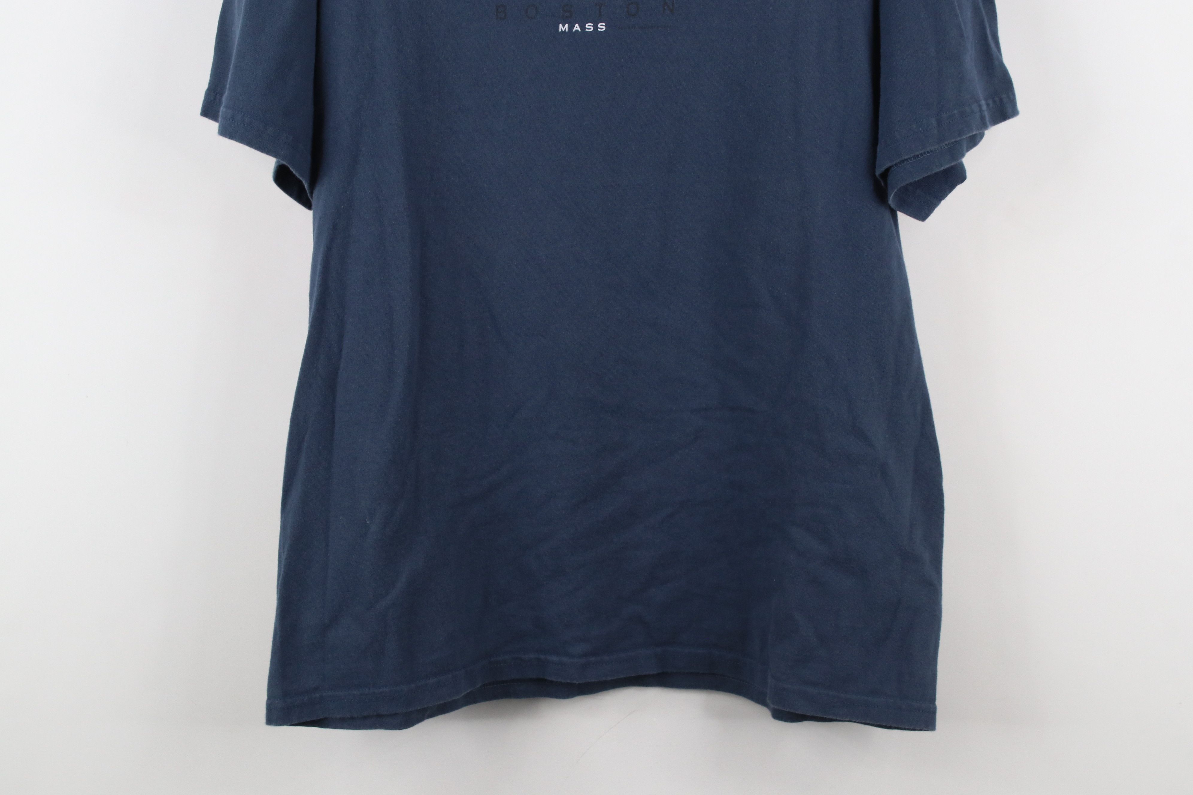 Vintage Vintage 90s Y2K Streetwear Spell Boston Mass T-Shirt Blue Size US L / EU 52-54 / 3 - 3 Thumbnail