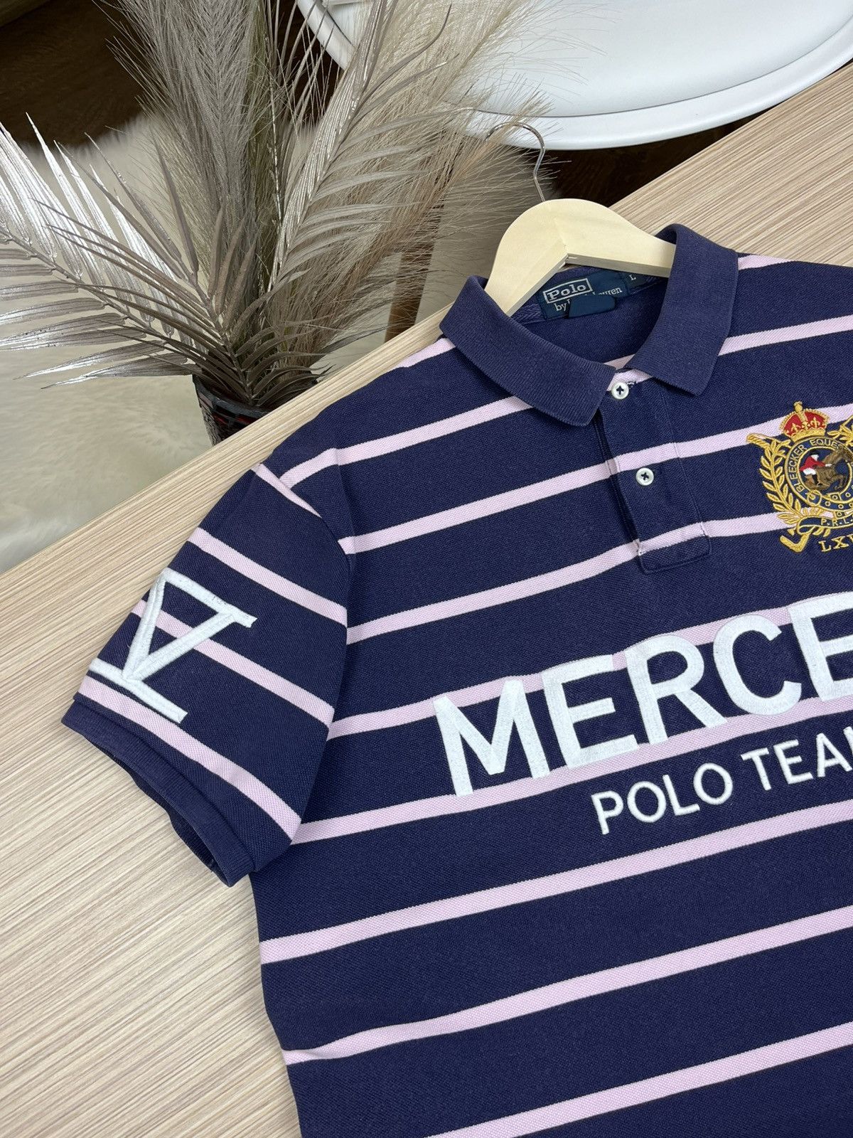 Polo Ralph Lauren × Vintage Chief Keef Polo Ralph Lauren Mercer team striped big pony Size US L / EU 52-54 / 3 - 5 Thumbnail