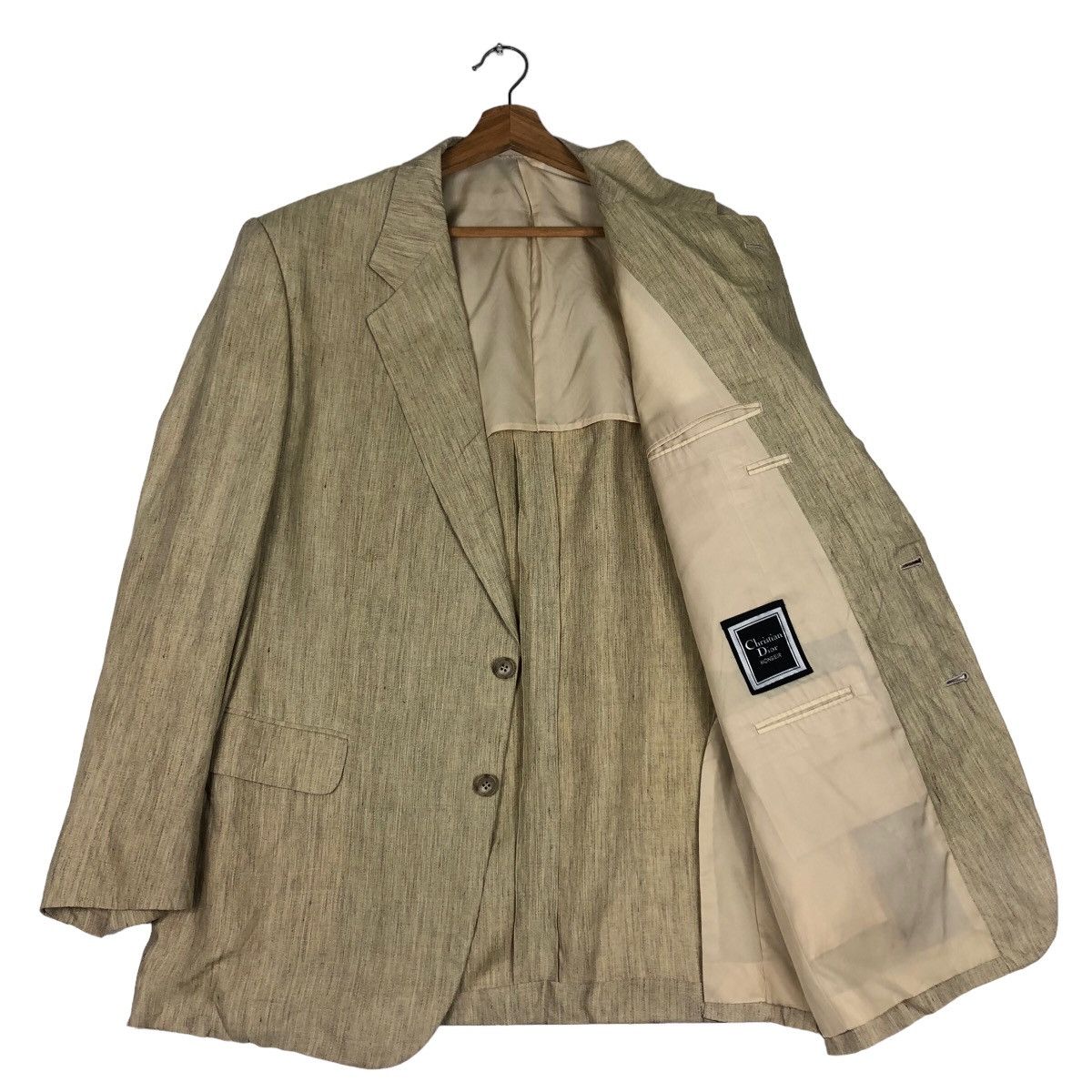 Christian Dior Monsieur 🔥Rich Brown - Double Breast Coats Jacket Herringbone Size US M / EU 48-50 / 2 - 9 Thumbnail