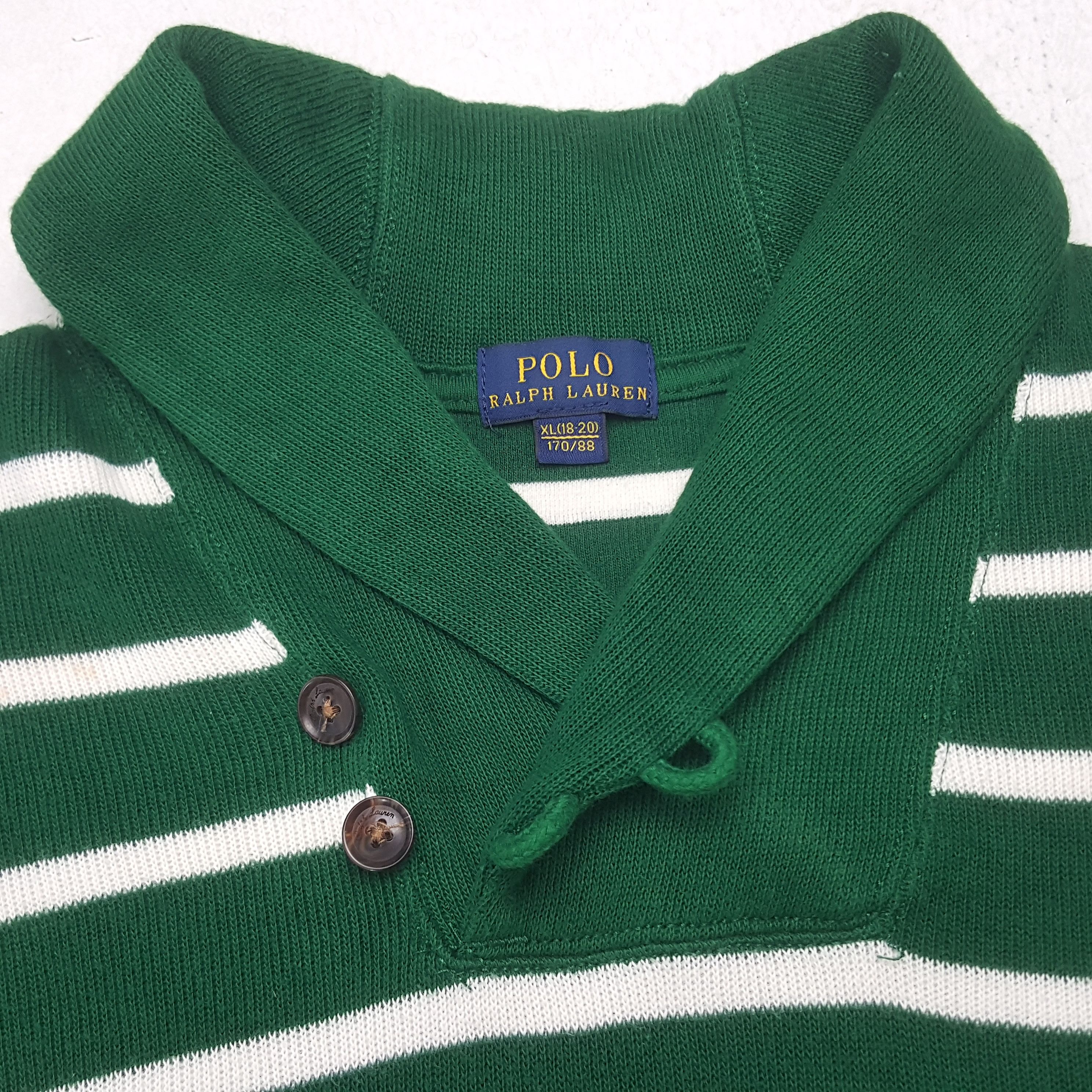 Polo Ralph Lauren × Vintage Vintage Polo Ralph Lauren Stripes Sweatshirt C287N15 Size US S / EU 44-46 / 1 - 4 Thumbnail