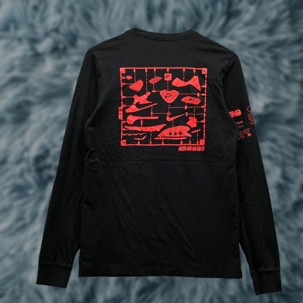 Nike Nike Mech Air Long Sleeve T-Shirt Mens Small Graphic Black Red DJ1379-010 Size US S / EU 44-46 / 1 - 1 Thumbnail
