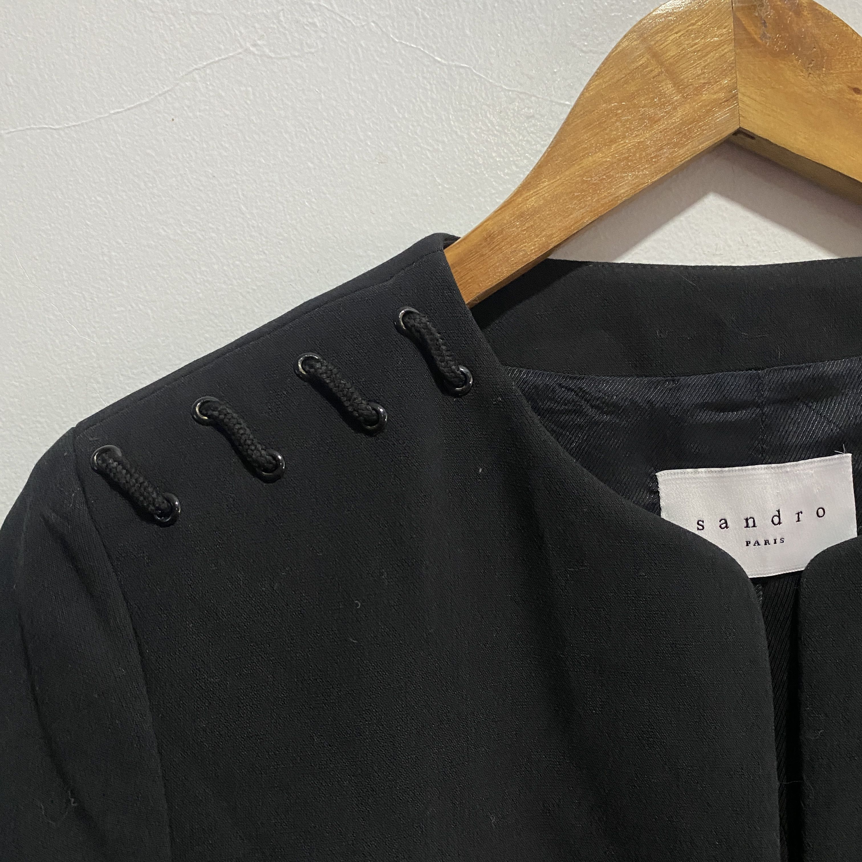 Sandro Sandro Paris Lace-up Wool Jacket XS/S Size S / US 4 / IT 40 - 5 Thumbnail