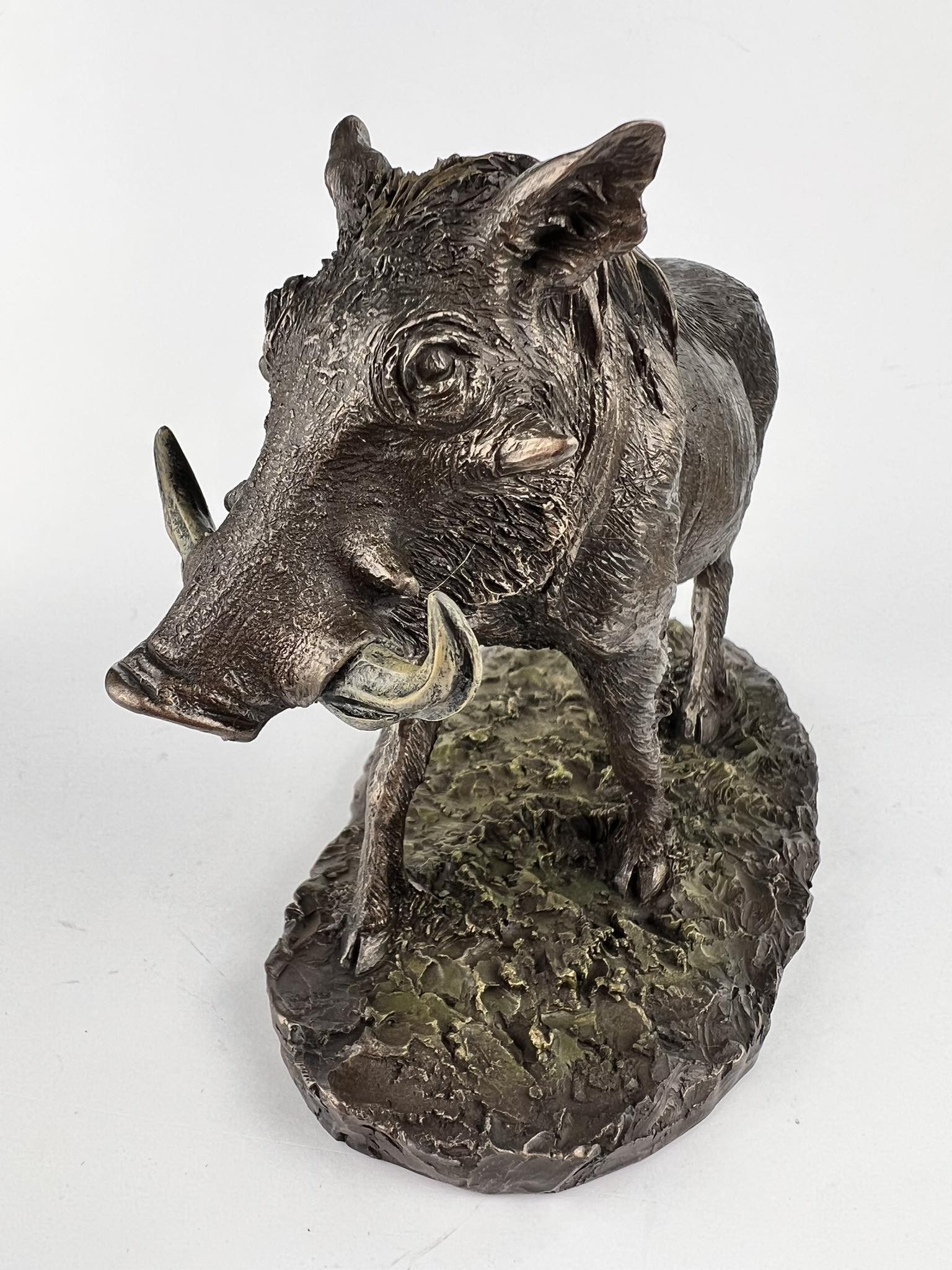 Vintage Wild Boar Statue Figure Polystone Bronze Made in Italy 20 cm Size ONE SIZE - 5 Thumbnail