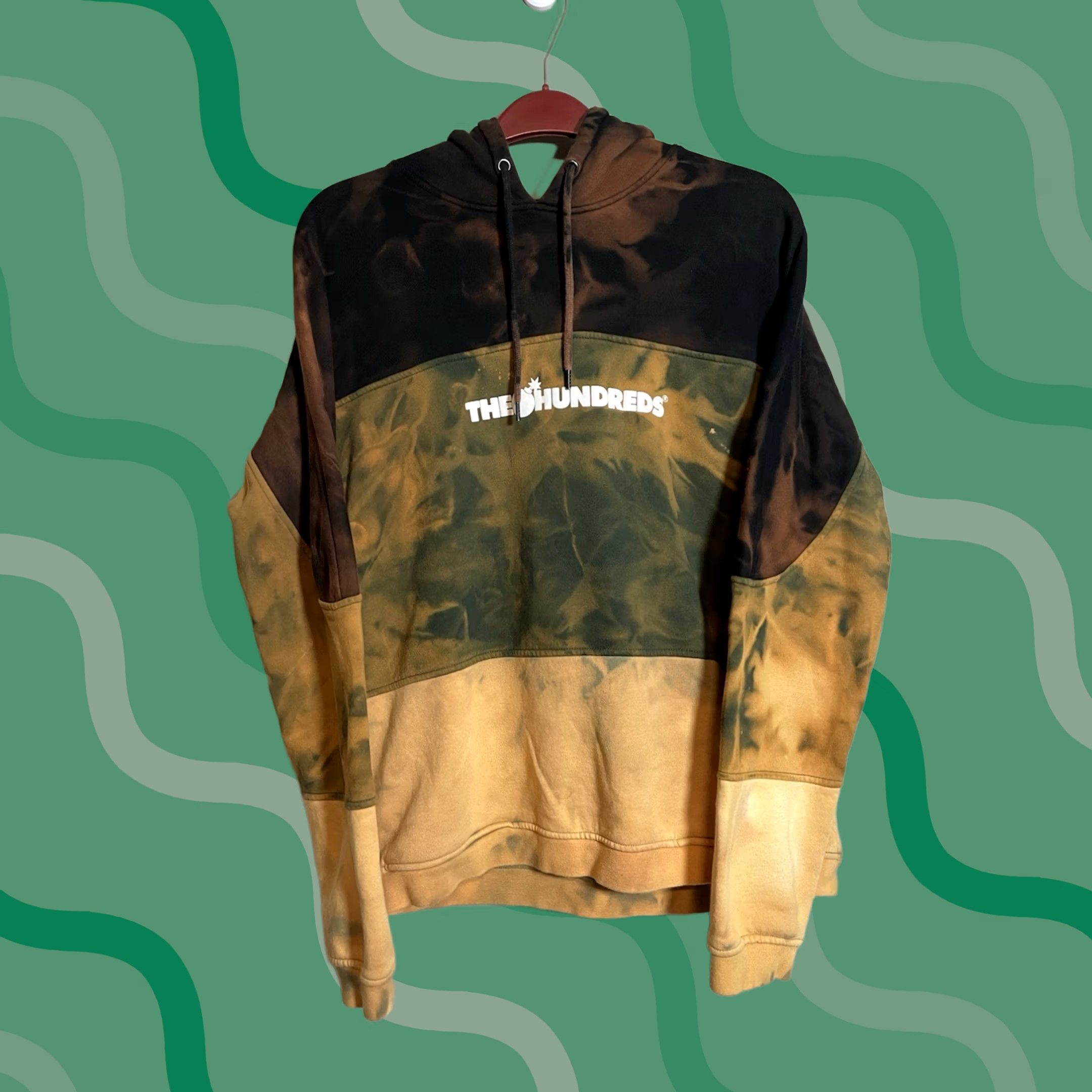 The Hundreds The Hundreds Hoodie Men’s M Pullover Tie Dye Bomb Logo Graphic Print Sweatshirt Size US M / EU 48-50 / 2 - 1 Thumbnail