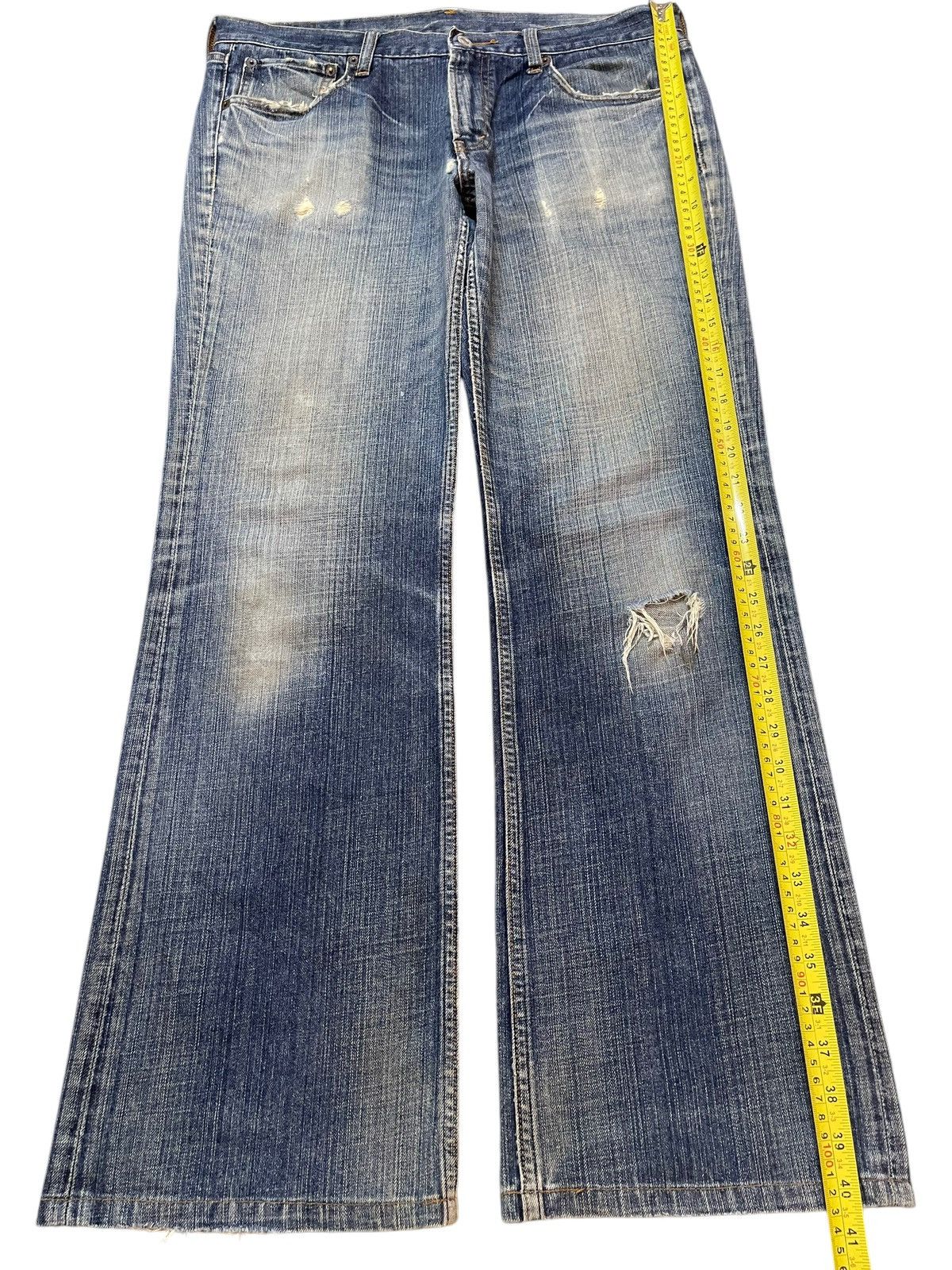 14th Addiction Vintage Y2K Japan Brand Faded Wash Distress Wide Leg Baggy Size US 34 / EU 50 - 12 Thumbnail