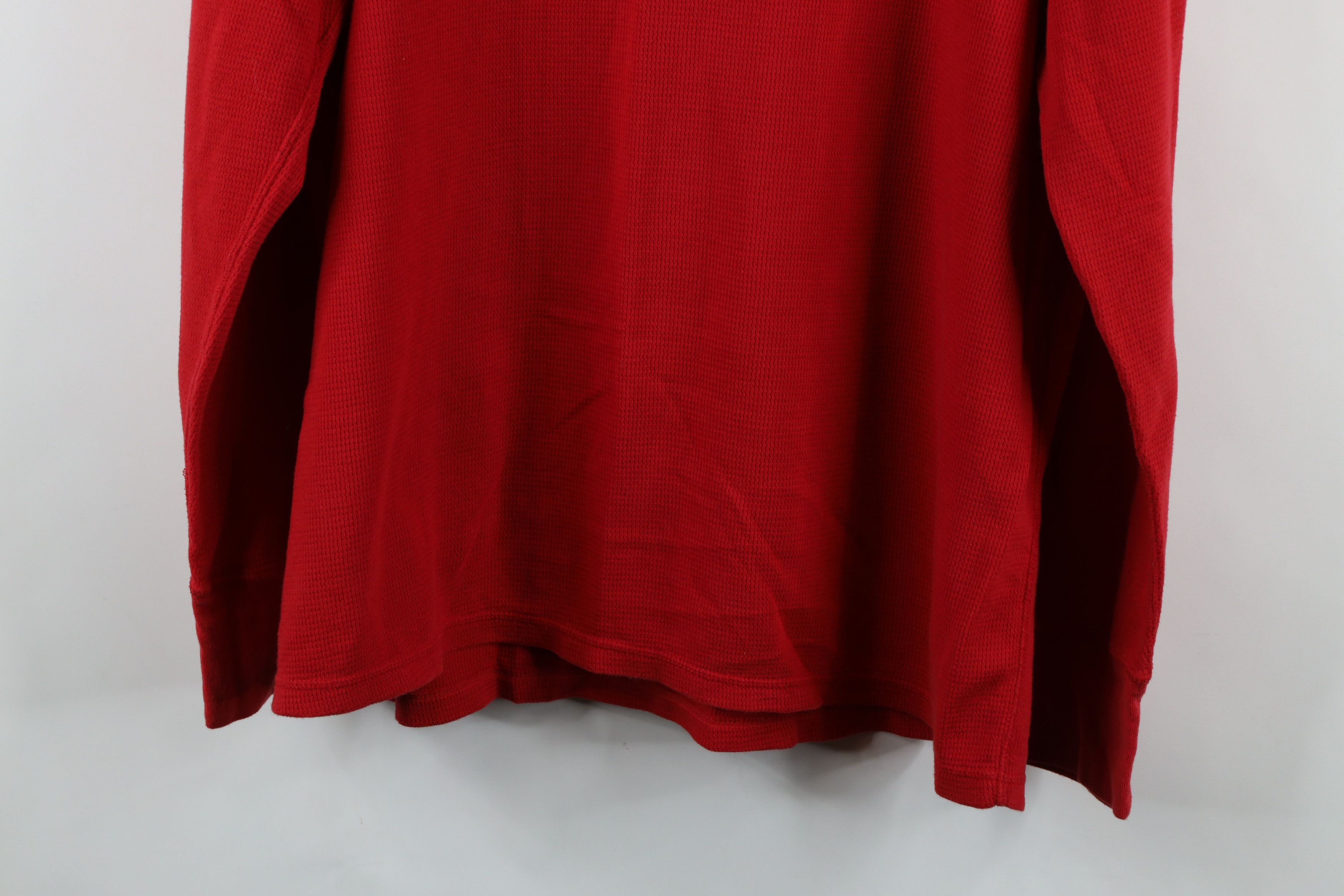 Ralph Lauren × Vintage Vintage Ralph Lauren Waffle Knit Long Sleeve T-Shirt Red Size US XXL / EU 58 / 5 - 9 Thumbnail