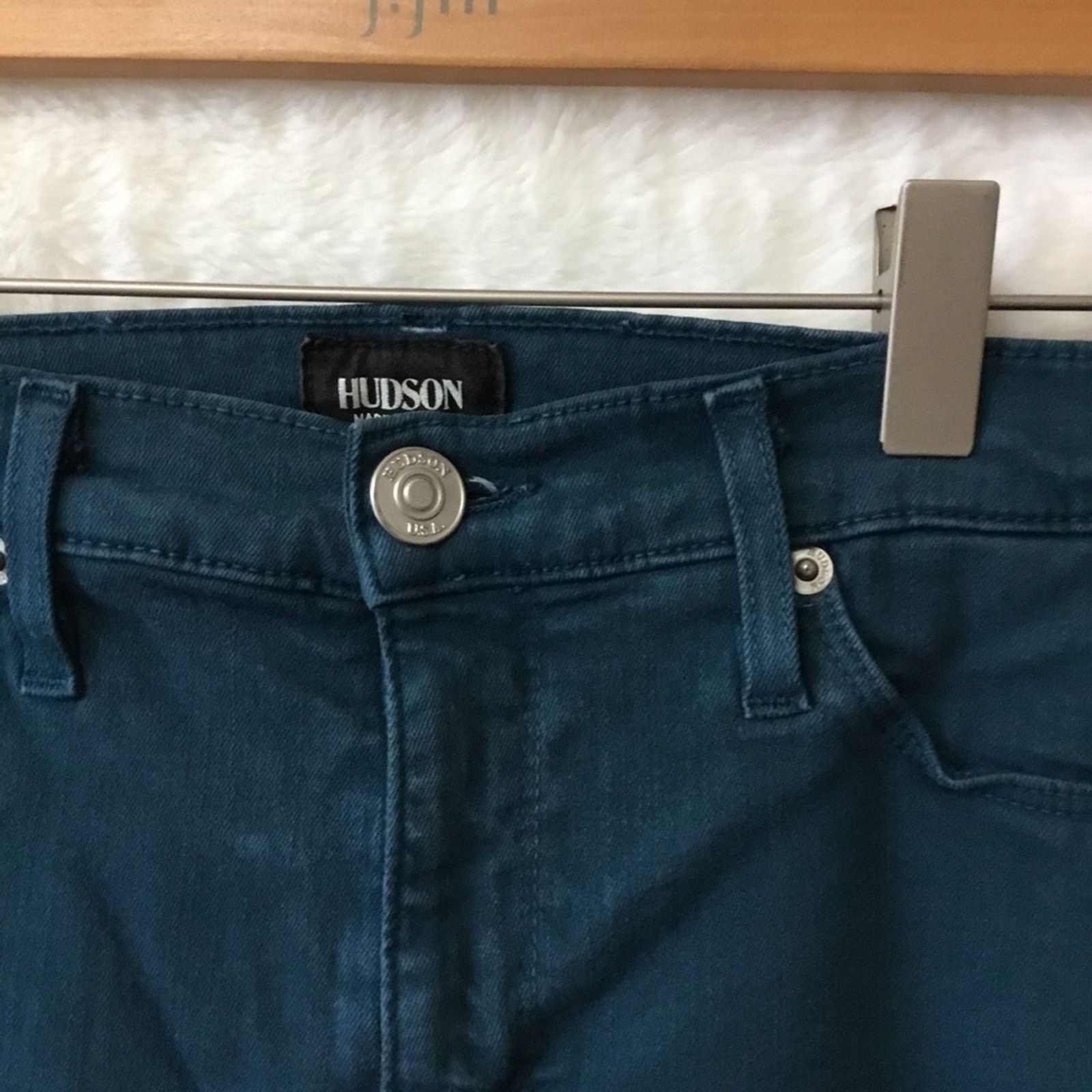 Hudson Hudson Teal Nico Super Skinny Mid-Rise Stretch Jeans Size 27" / US 4 / IT 40 - 4 Thumbnail