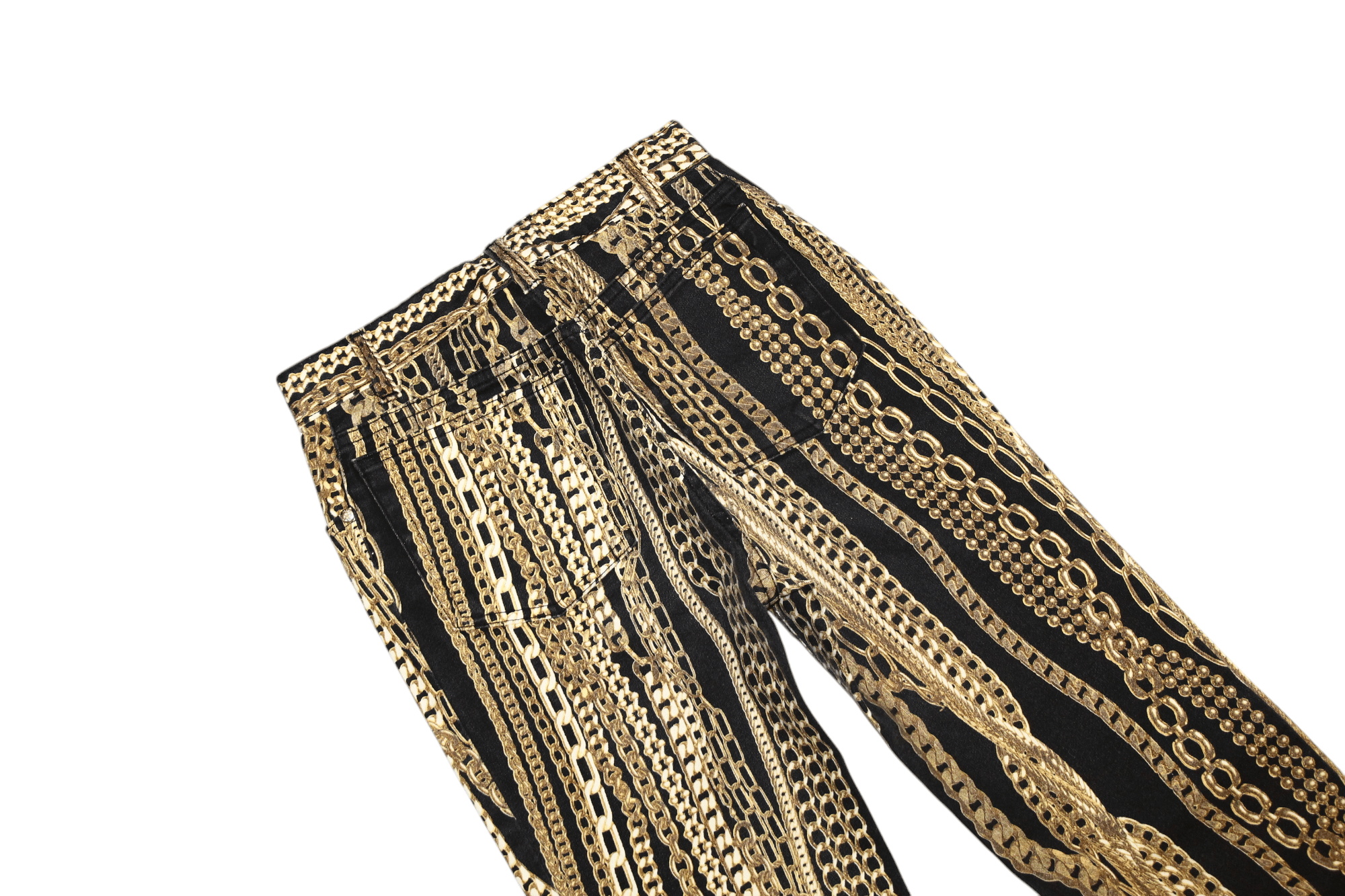 Roberto Cavalli Made in Italy. Roberto Cavalli Gold Chain Y2K Luxury Jeans Size US 28 / EU 44 - 8 Thumbnail