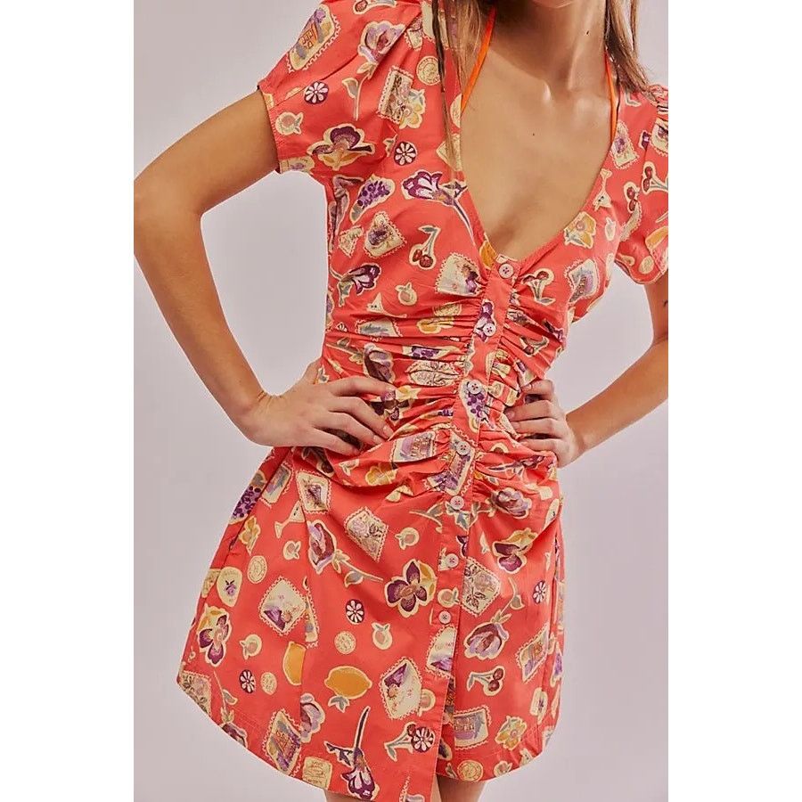 knee length dresses for ladies Oakley Lavender Floral Cutout Mini Dress – impromptu boutique main image 0