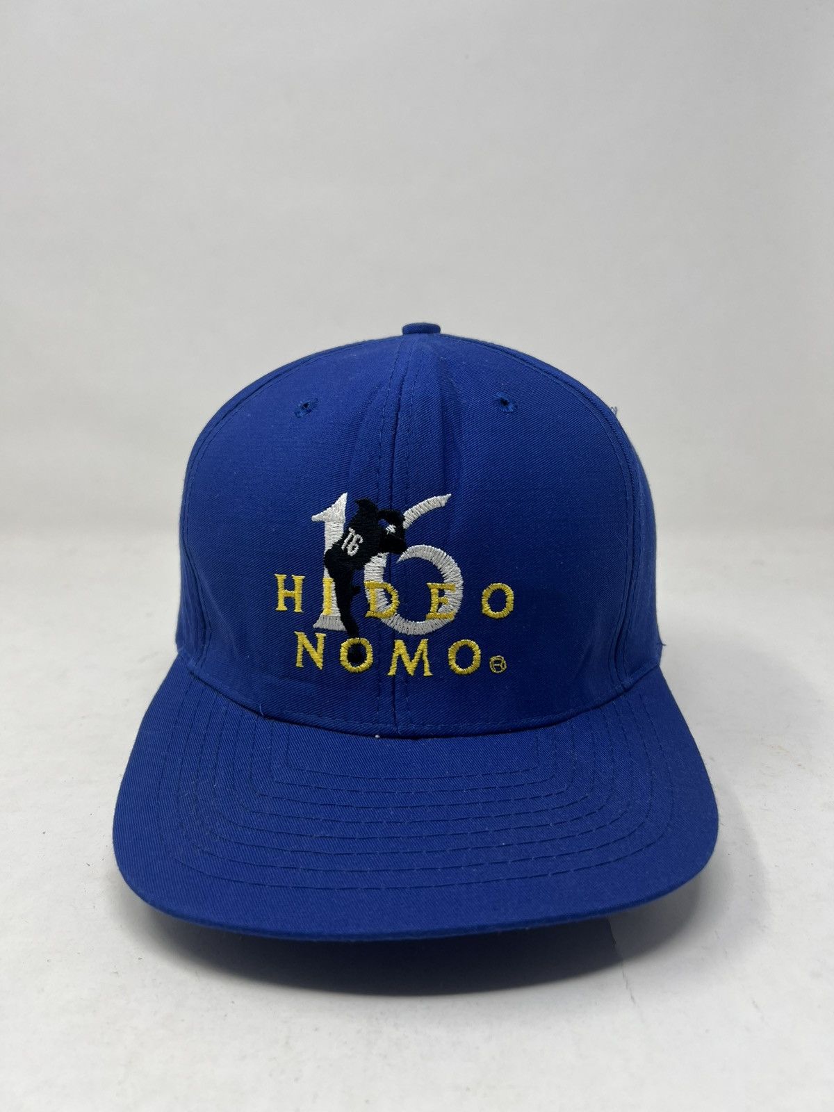 Vintage Vintage Hideo Nomo Dodgers MLB Nissin Cap Size ONE SIZE - 1 Thumbnail