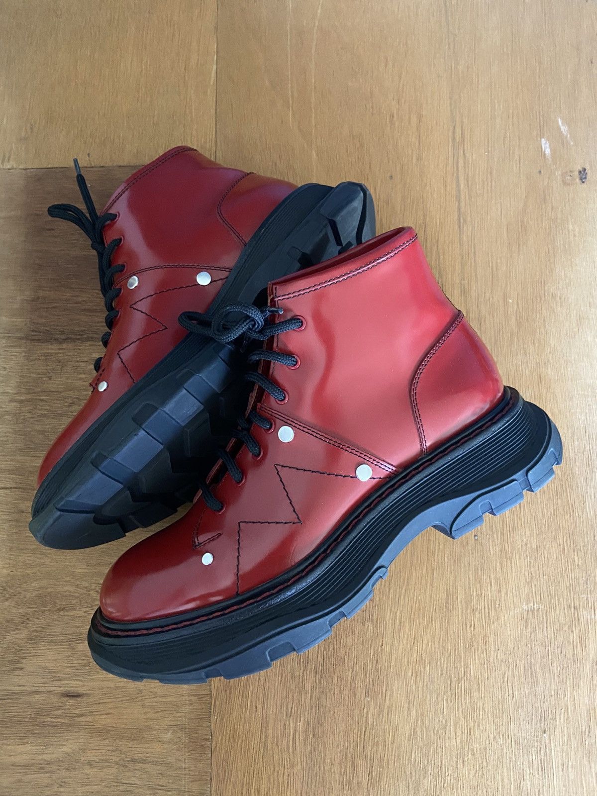 Alexander McQueen tread lace-up boots Size US 9 / IT 39 - 1 Thumbnail