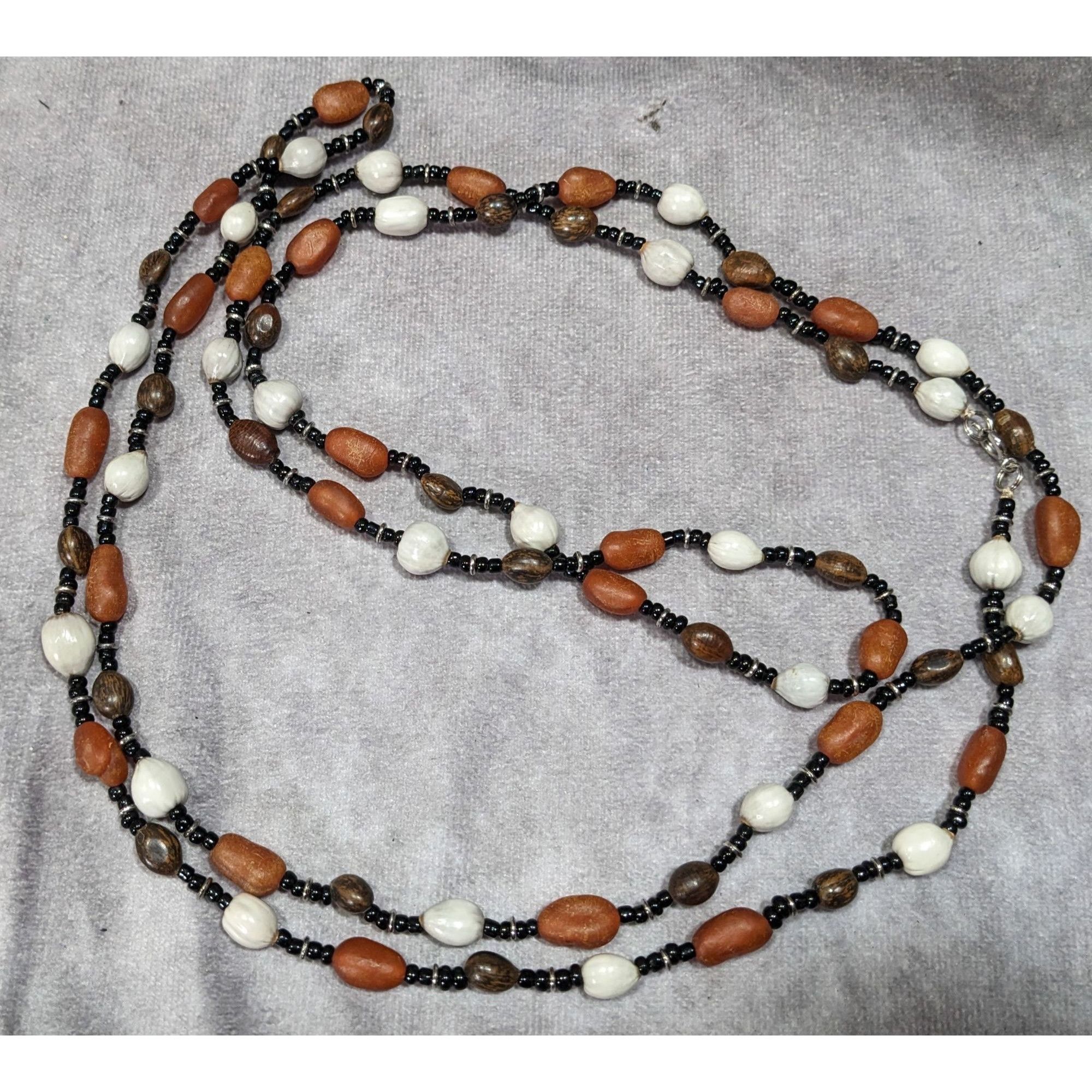 Other Vintage Hippie Bohemian Seed And Glass Beaded Necklace Size ONE SIZE - 5 Thumbnail