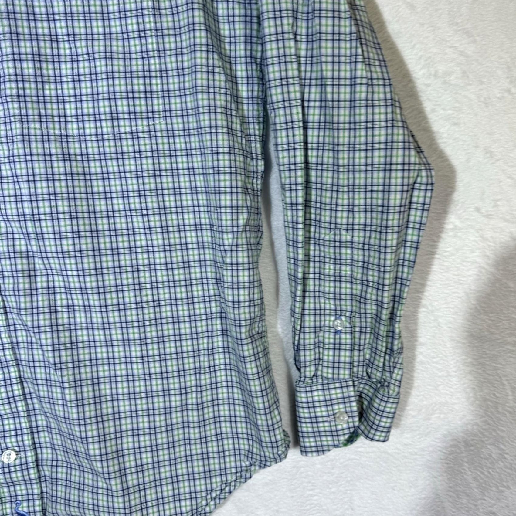 Tailorbyrd TAILORBYRD Collection Shirt Mens Medium Blue Green Plaid Button Down Long Sleeve Size US M / EU 48-50 / 2 - 6 Thumbnail