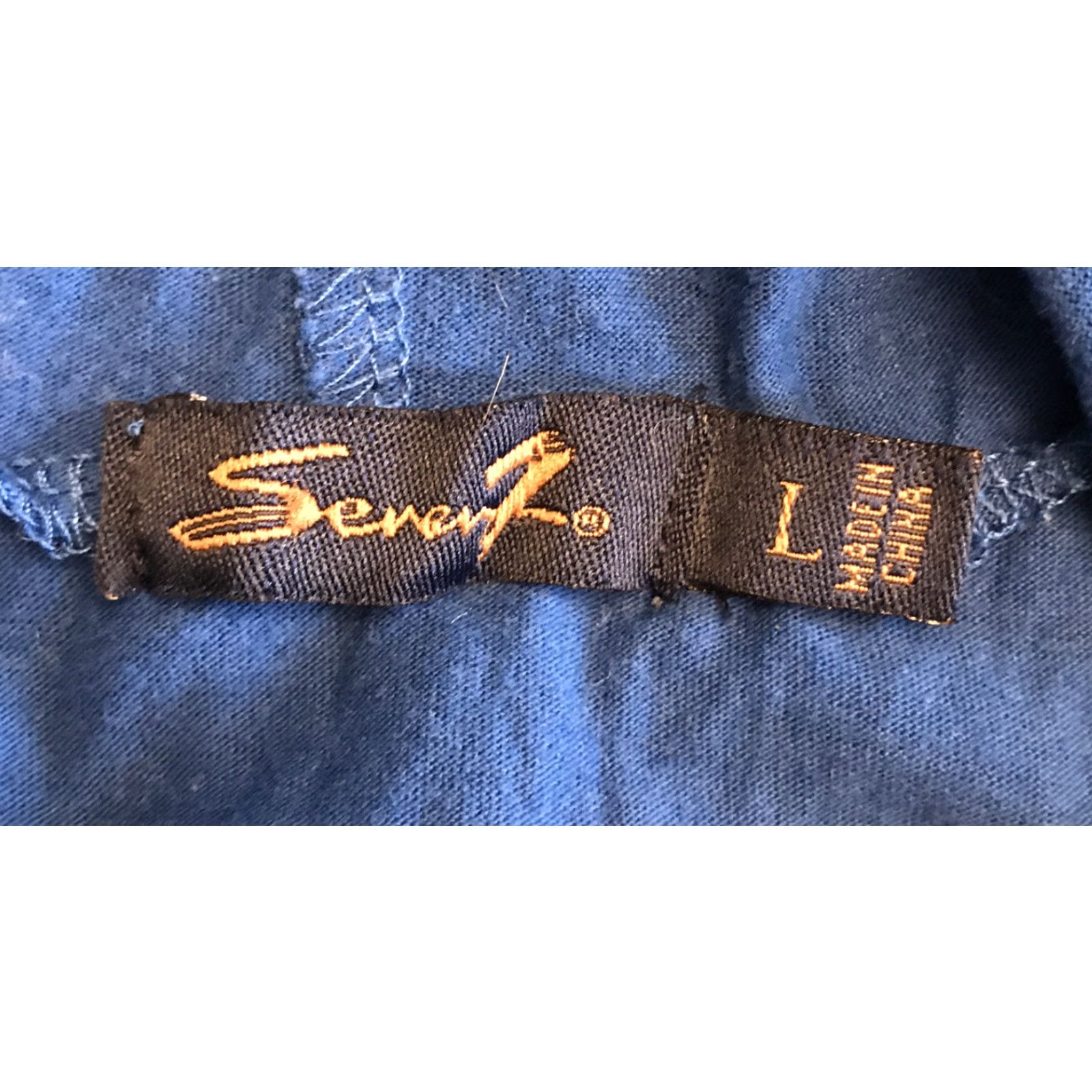 Vintage VINTAGE Seven Woman T Shirt Hooded Short Sleeve L Blue Floral B441 Size L / US 10 / IT 46 - 4 Thumbnail