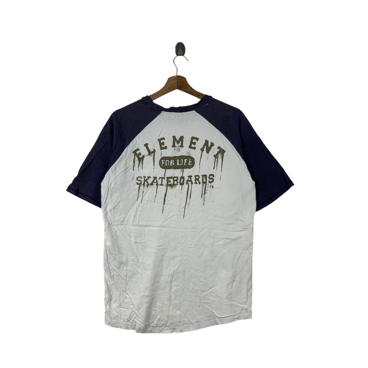 Element ELEMENTS SKATEBOARD For Life Graffiti Raglan Tee Shirt Top Size US M / EU 48-50 / 2 - 6 Thumbnail