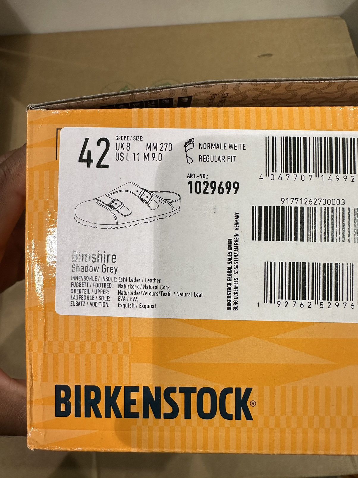 Birkenstock × Union LA Union LA Bimshire Shadow Grey Size US 9 / EU 42 - 7 Thumbnail