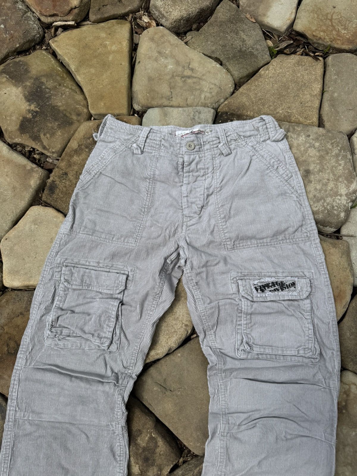 Vintage Vintage Fishbone Cargo Corduroy Pants Size US 30 / EU 46 - 3 Thumbnail
