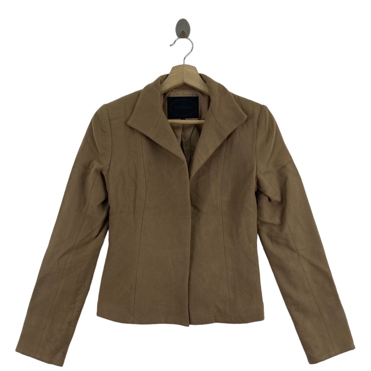 Japanese Brand UNTITLED Japanese Brand Brown Tweed Blazer Coat Size XS / US 0-2 / IT 36-38 - 1 Thumbnail