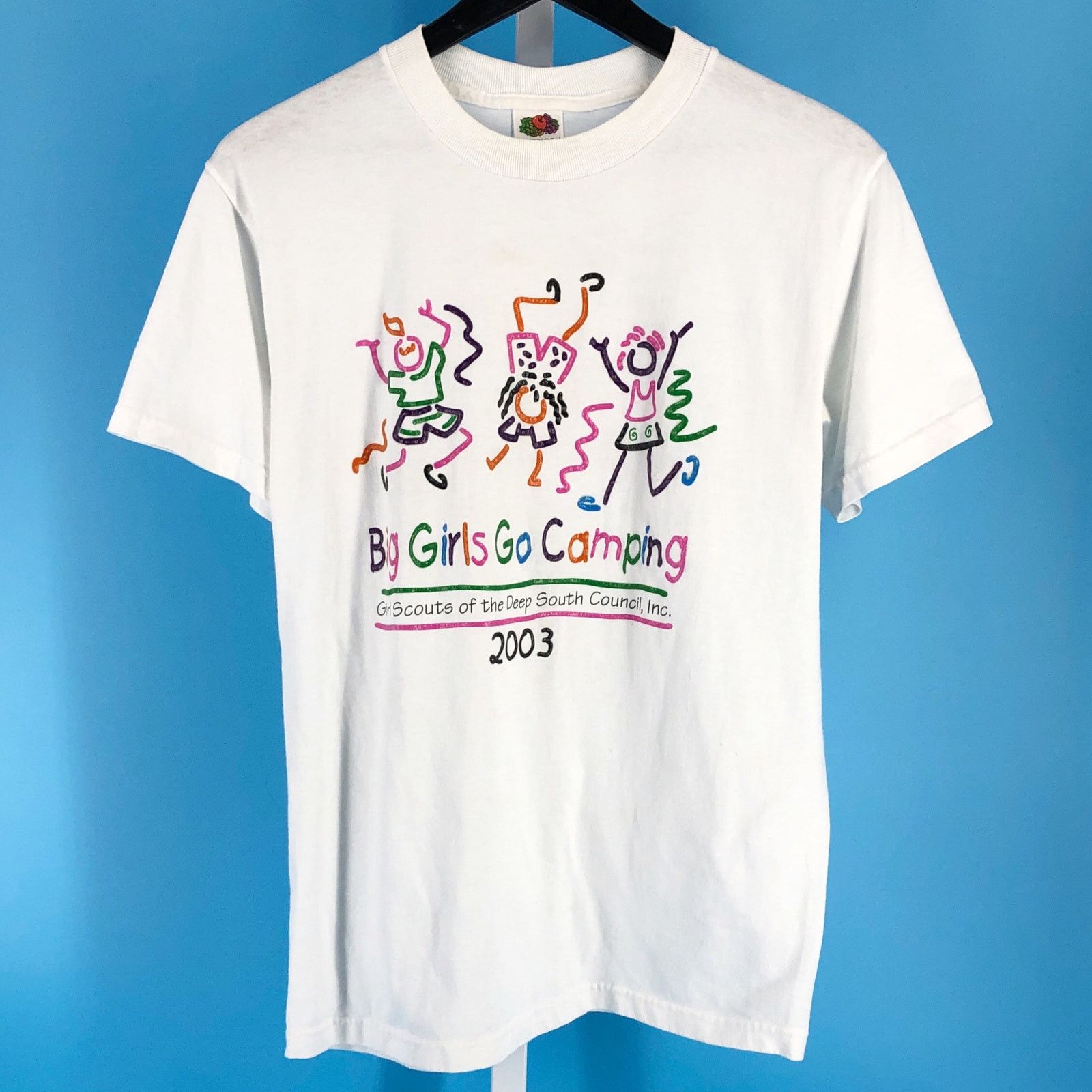 Fruit Of The Loom × Vintage Girl Scouts Big Girls Go Camping 2003 tshirt Y2K vintage Size M / US 6-8 / IT 42-44 - 1 Thumbnail