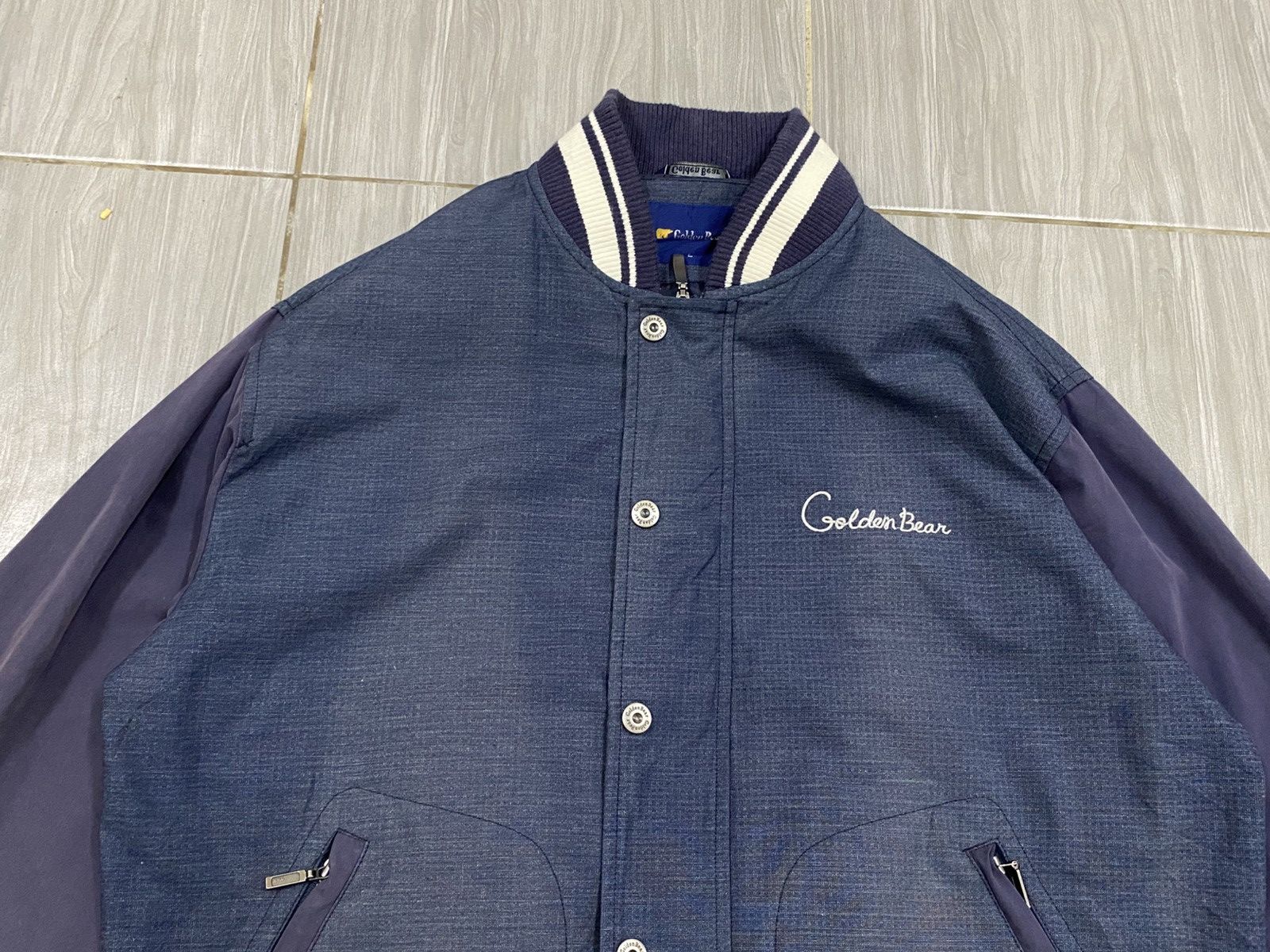 Golden Bear Golden Bear Two-Tone Navy Blue Bomber Jacket Size US L / EU 52-54 / 3 - 5 Thumbnail